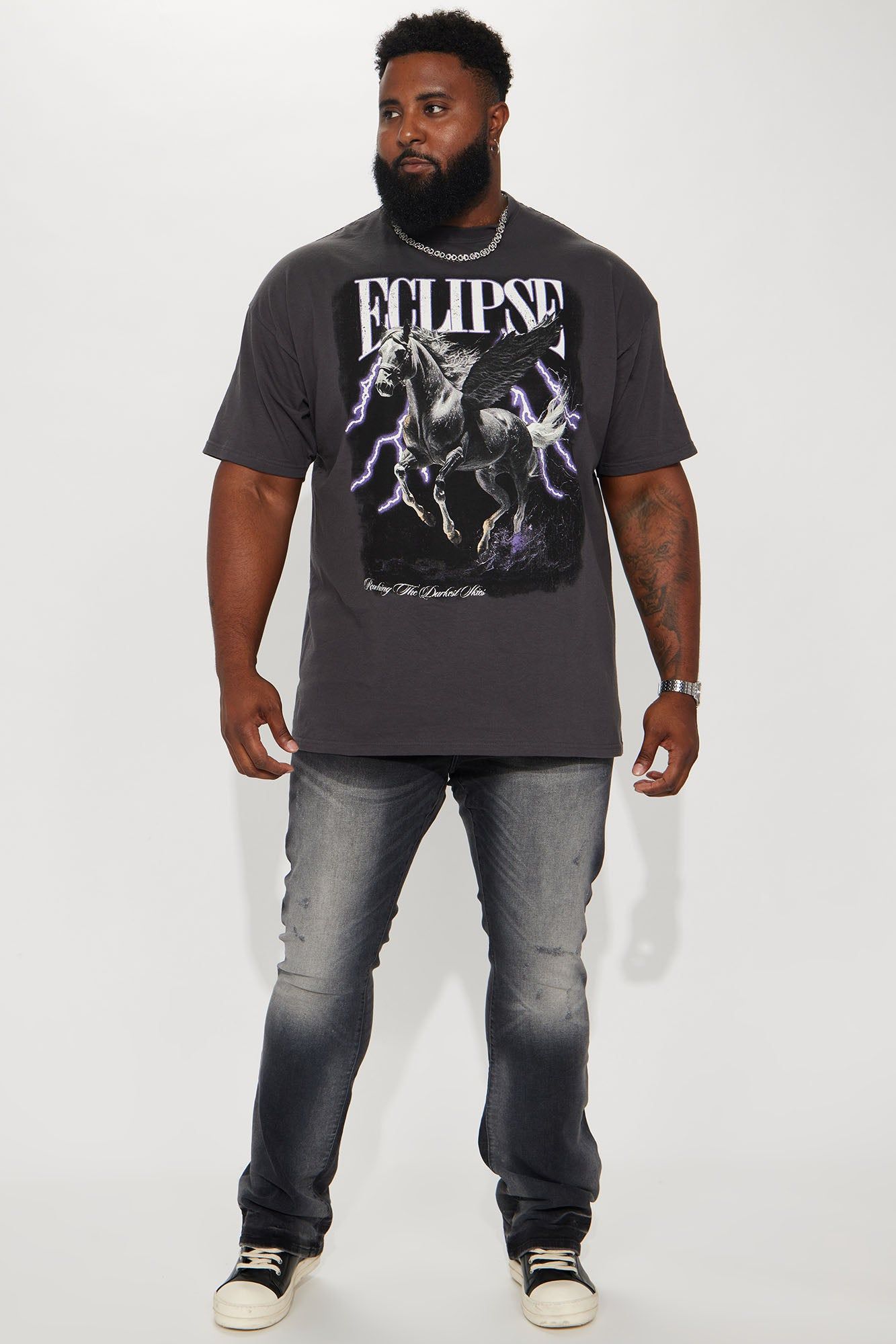 Eclipse Short Sleeve Tee - Charcoal sold by Fashion Nova product image thumbnail 5