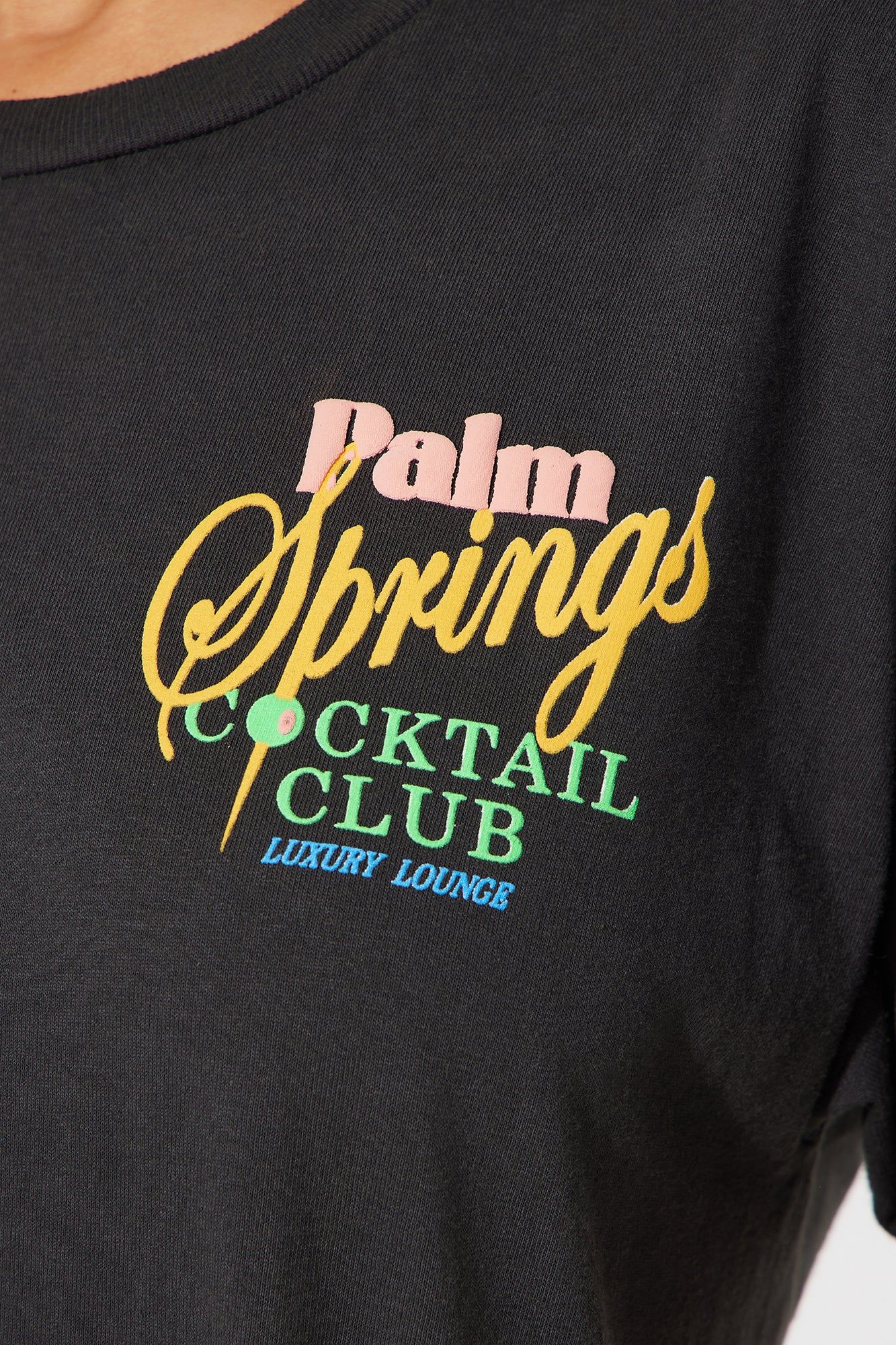 Palm Springs Cocktail Club Tee - Charcoal sold by Fashion Nova product image thumbnail 5