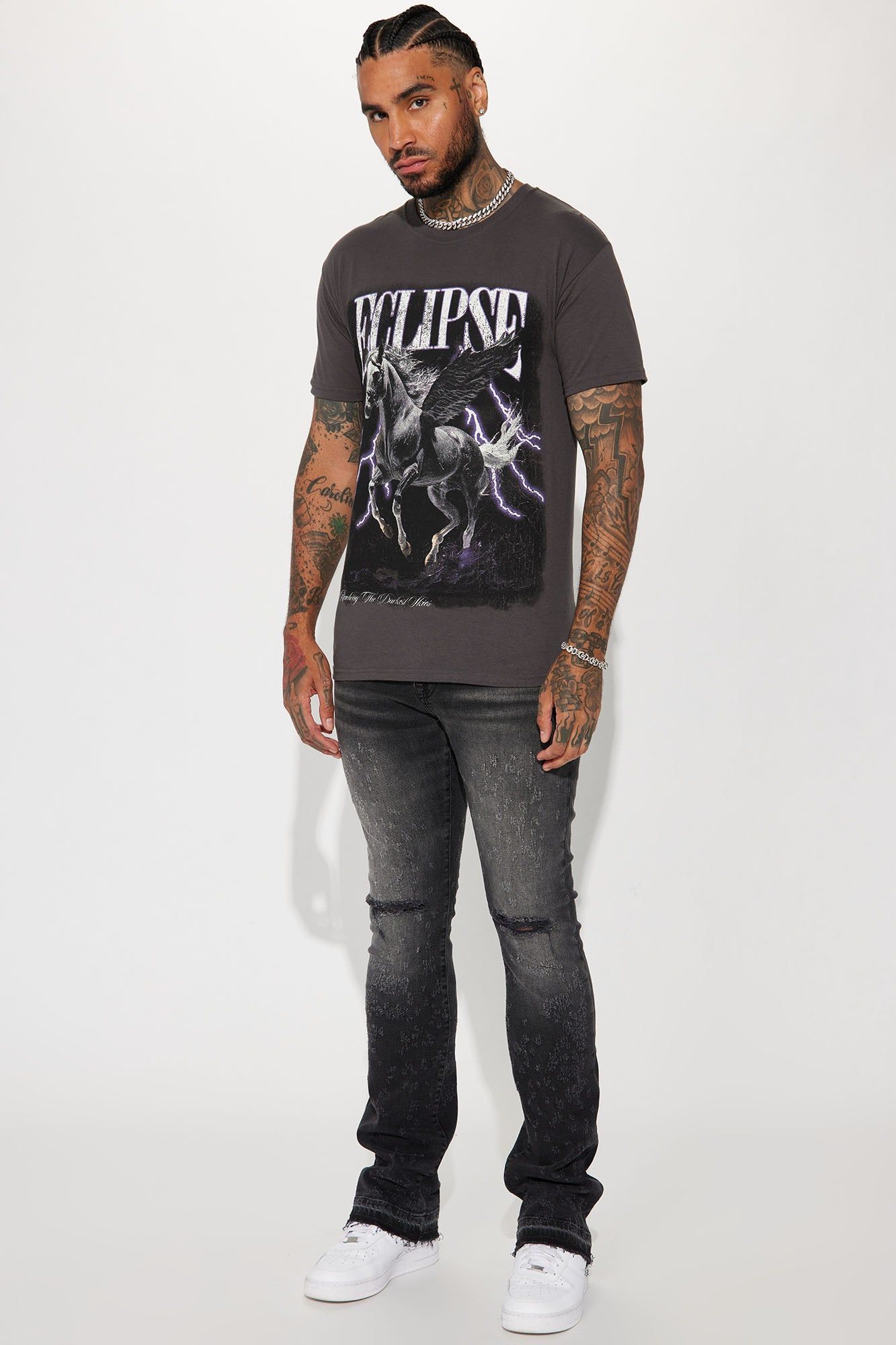 Eclipse Short Sleeve Tee - Charcoal sold by Fashion Nova product image thumbnail 3