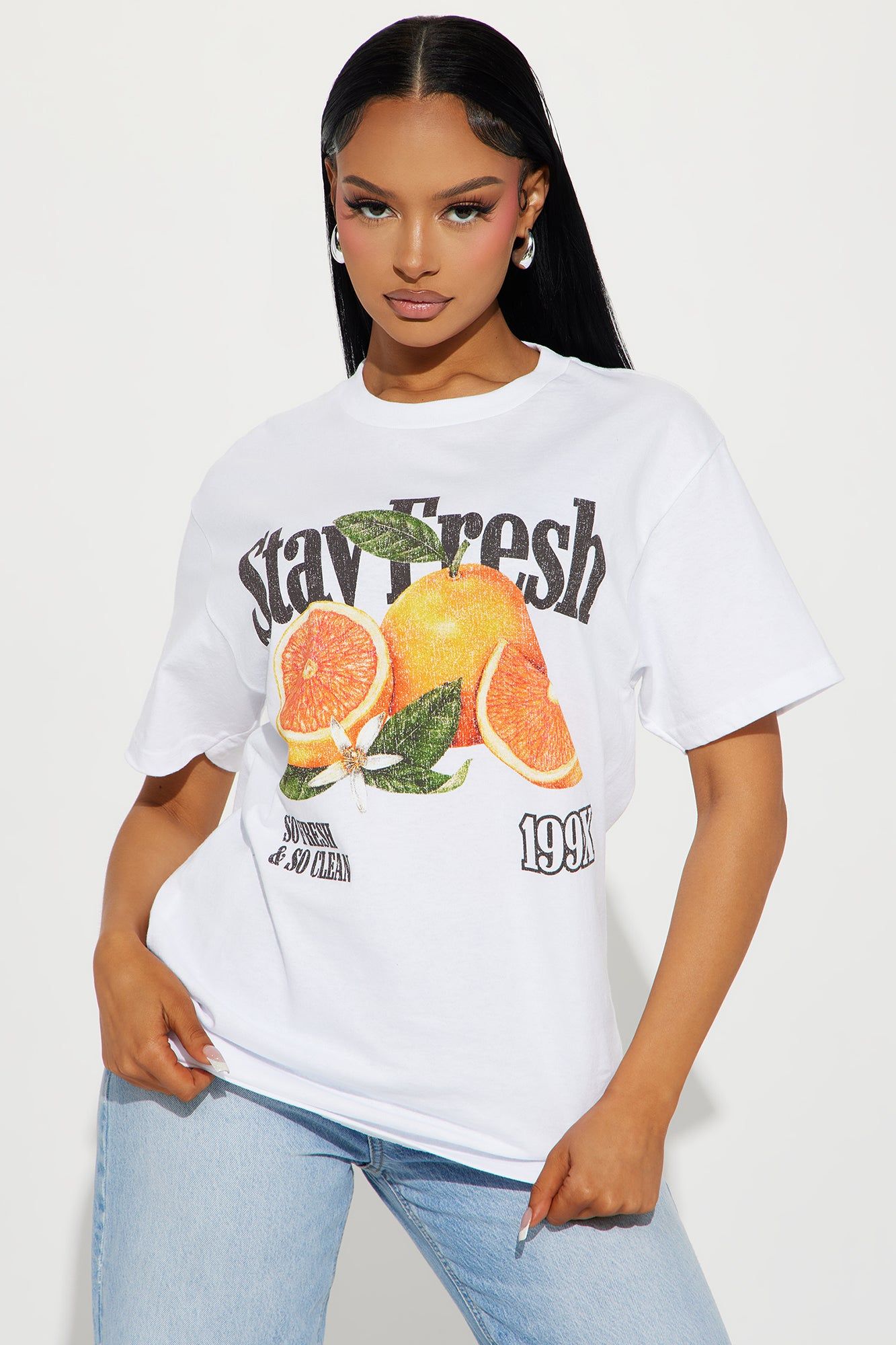 So Fresh And So Clean Tee - White sold by Fashion Nova