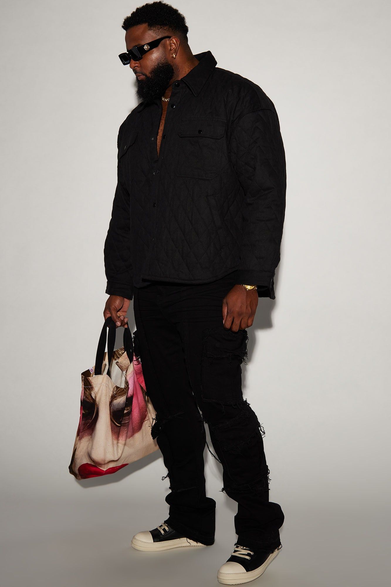 Shout Out Fray Stacked Skinny Flare Jeans - Black Wash sold by Fashion Nova product image thumbnail 2