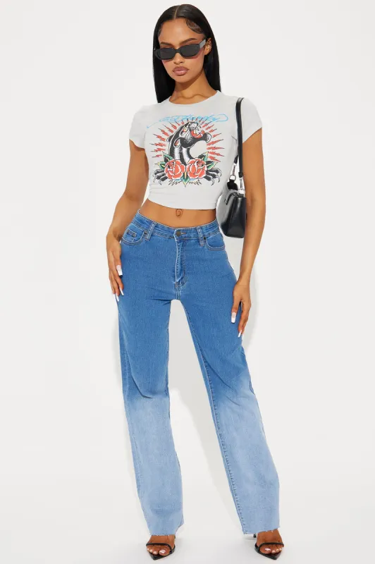 Making It A Habit Stretch Straight Leg Jeans - Medium Wash sold by Fashion Nova