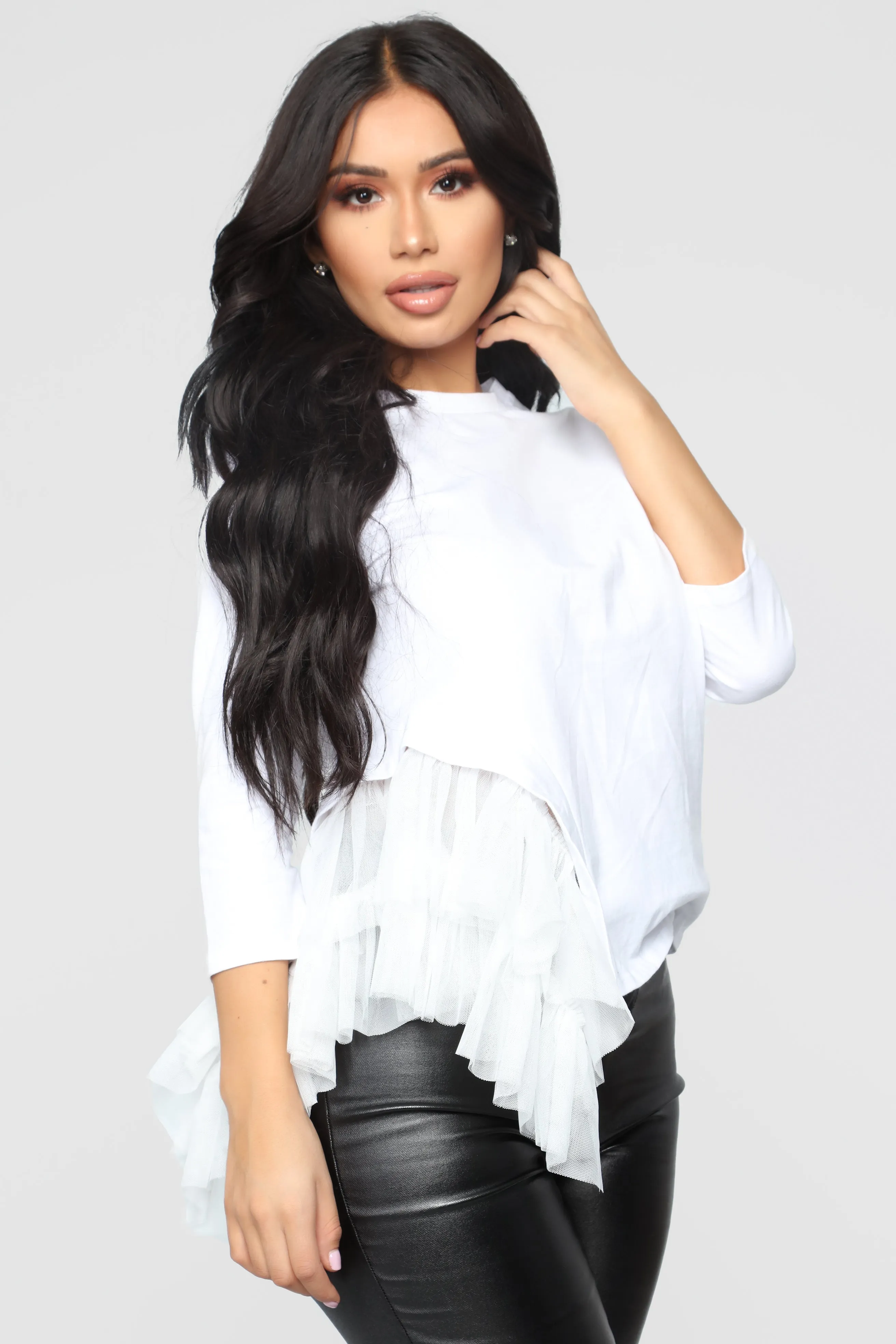 About A Girl Top - White sold by Fashion Nova