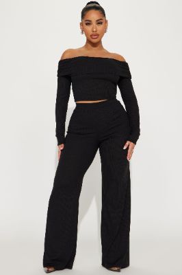 Always A Beauty Pant Set - Black sold by Fashion Nova