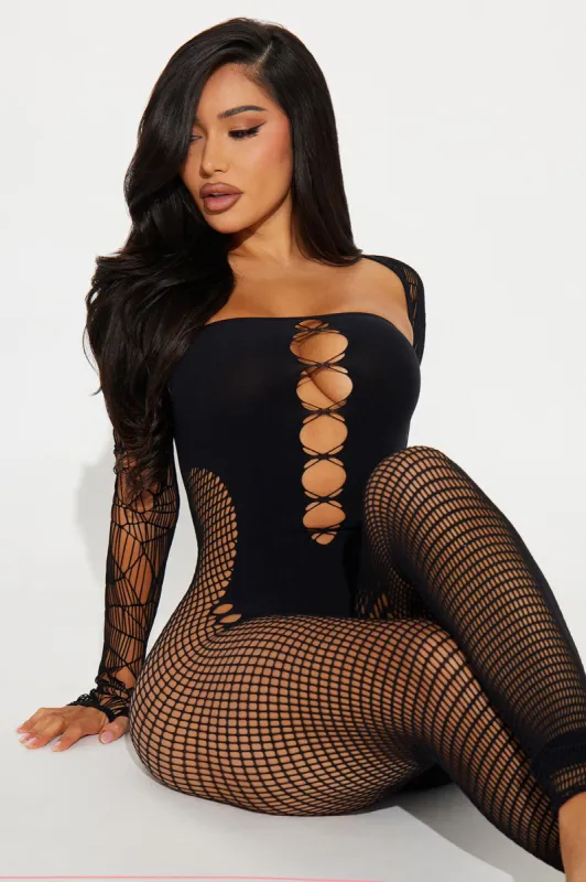 A Star Seamless Jumpsuit Set - Black sold by Fashion Nova