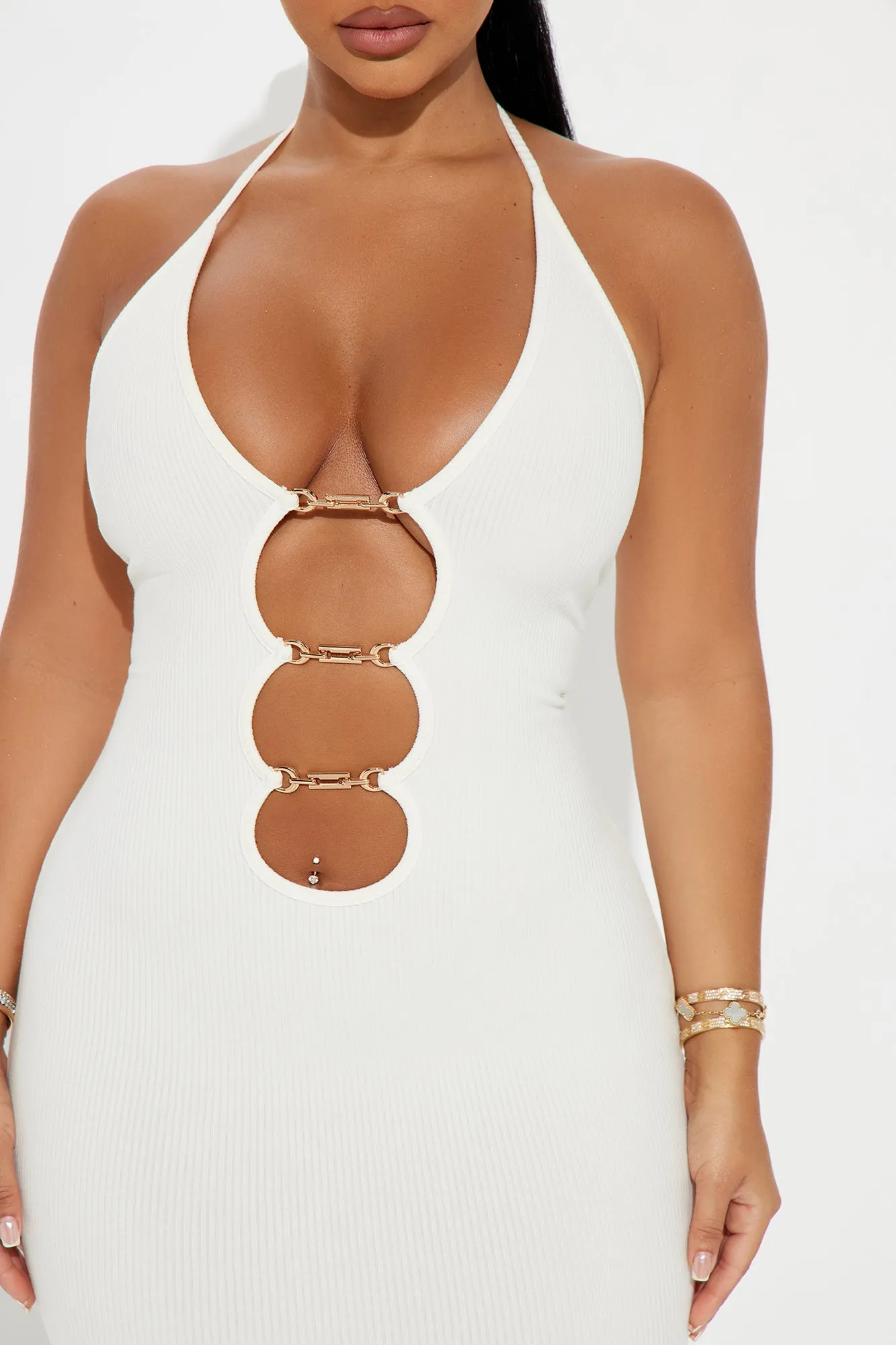 Skyler Snatched Mini Dress - Off White sold by Fashion Nova product image thumbnail 3