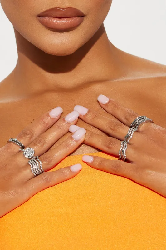 More Than A Feeling Ring Set - Silver sold by Fashion Nova