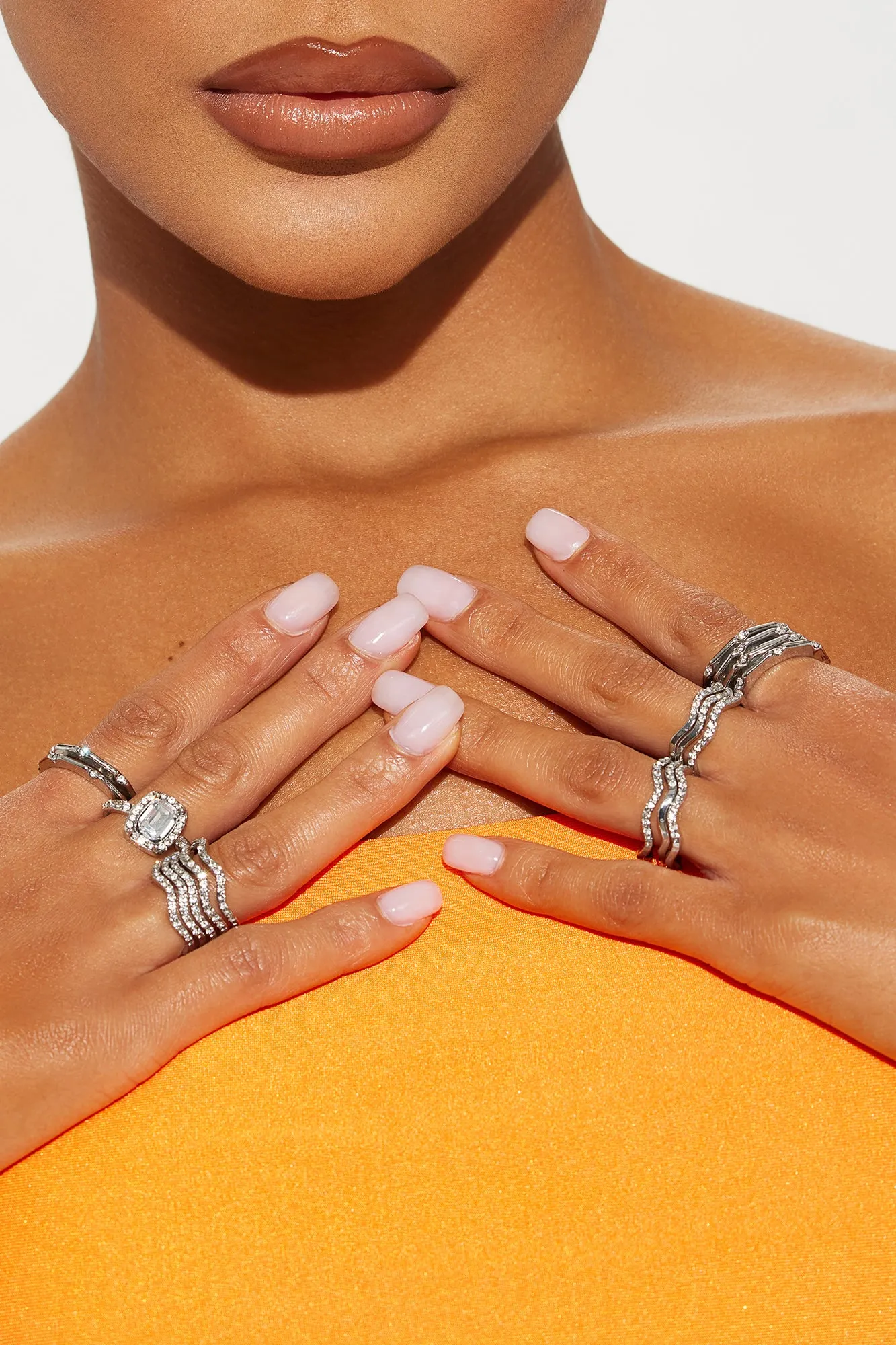 More Than A Feeling Ring Set - Silver sold by Fashion Nova