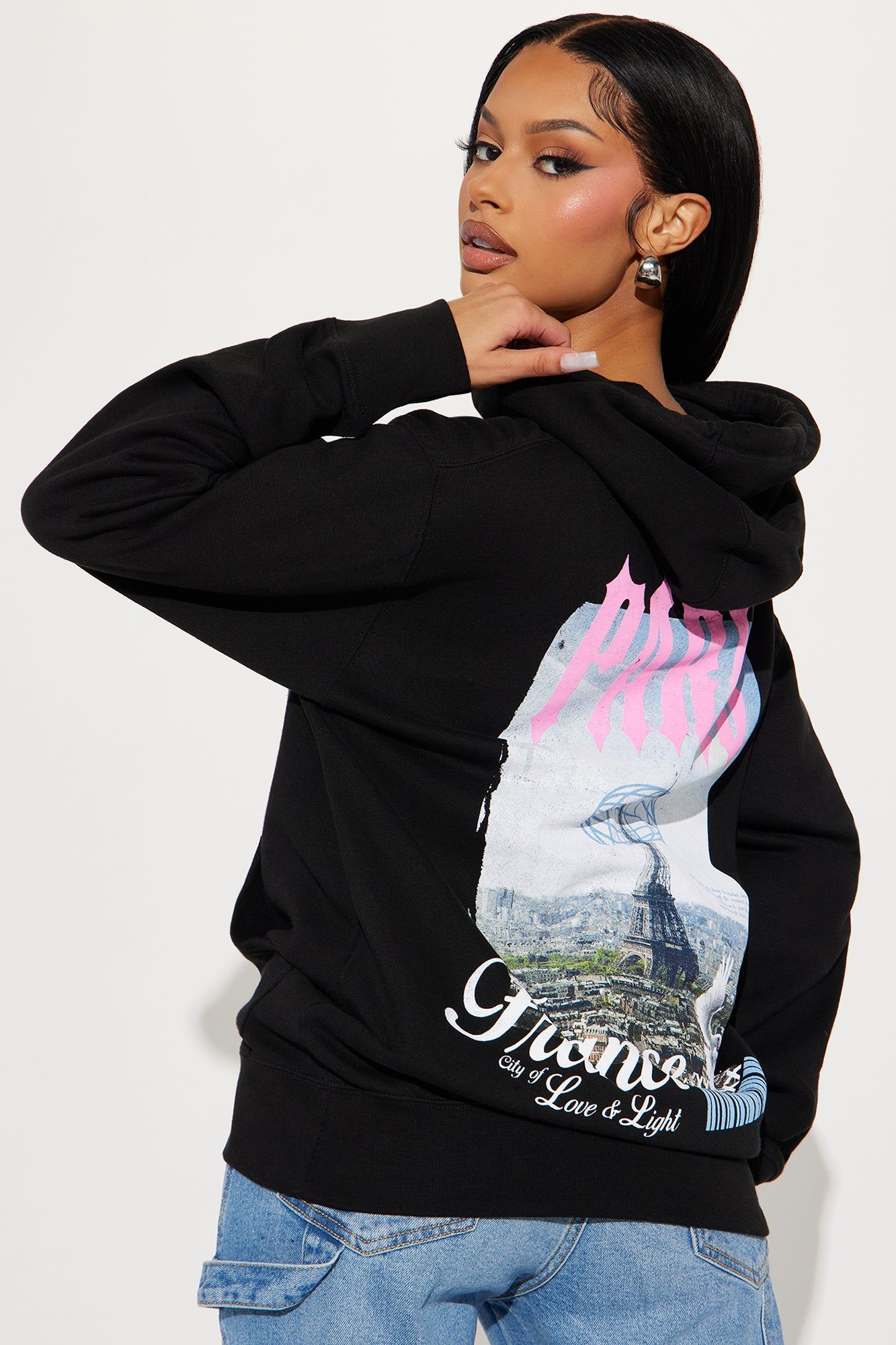 Love From Paris Hoodie - Black sold by Fashion Nova product image thumbnail 3