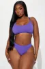 Nova Cotton Scoop Neck Bralette - Purple sold by Fashion Nova