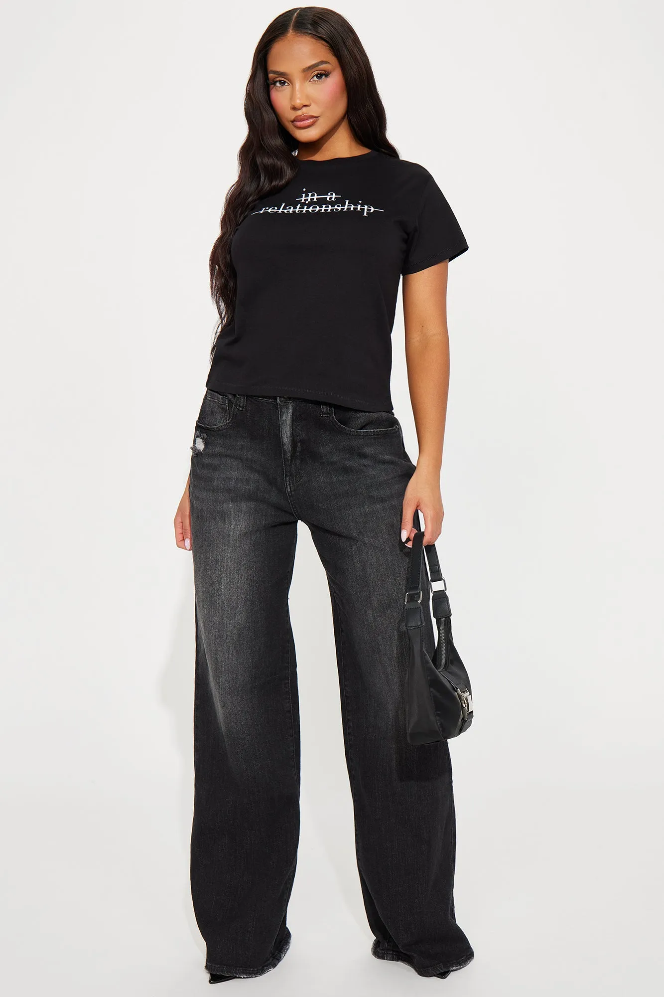 Staying Single Graphic Tee - Black sold by Fashion Nova product image thumbnail 3