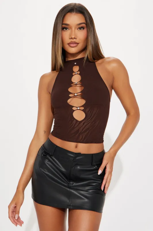 Between Us Seamless Top - Chocolate sold by Fashion Nova