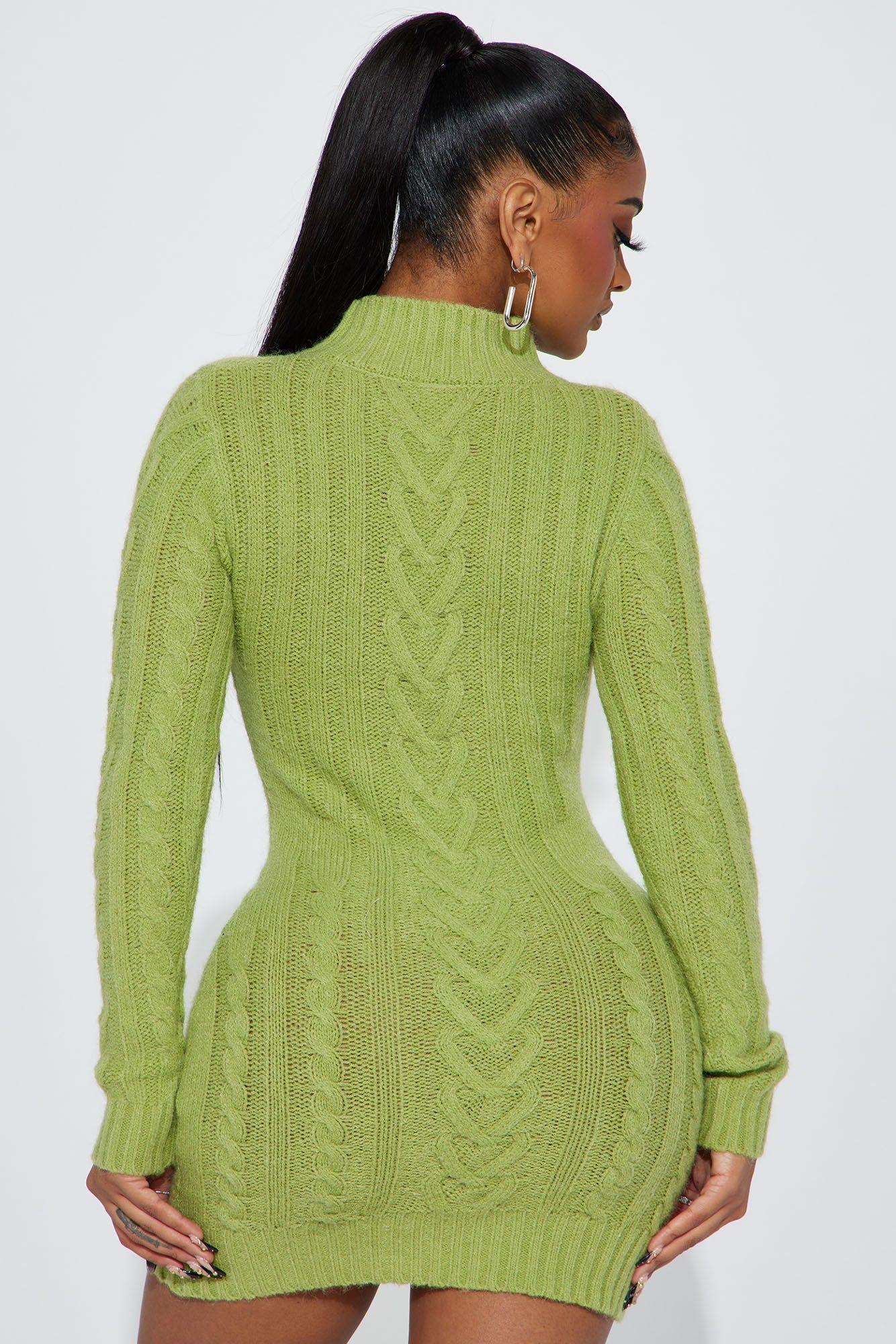 Lisa Sweater Mini Dress - Green sold by Fashion Nova product image thumbnail 3