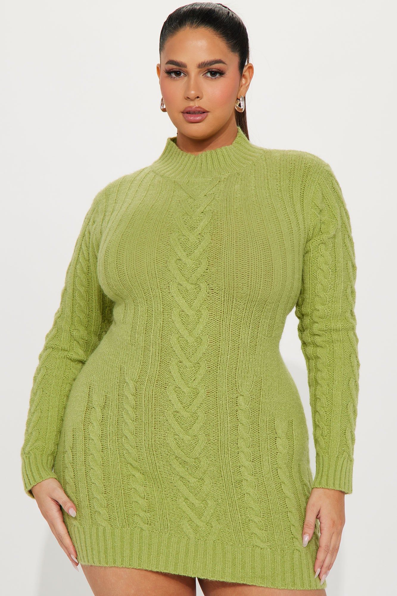 Lisa Sweater Mini Dress - Green sold by Fashion Nova product image thumbnail 4