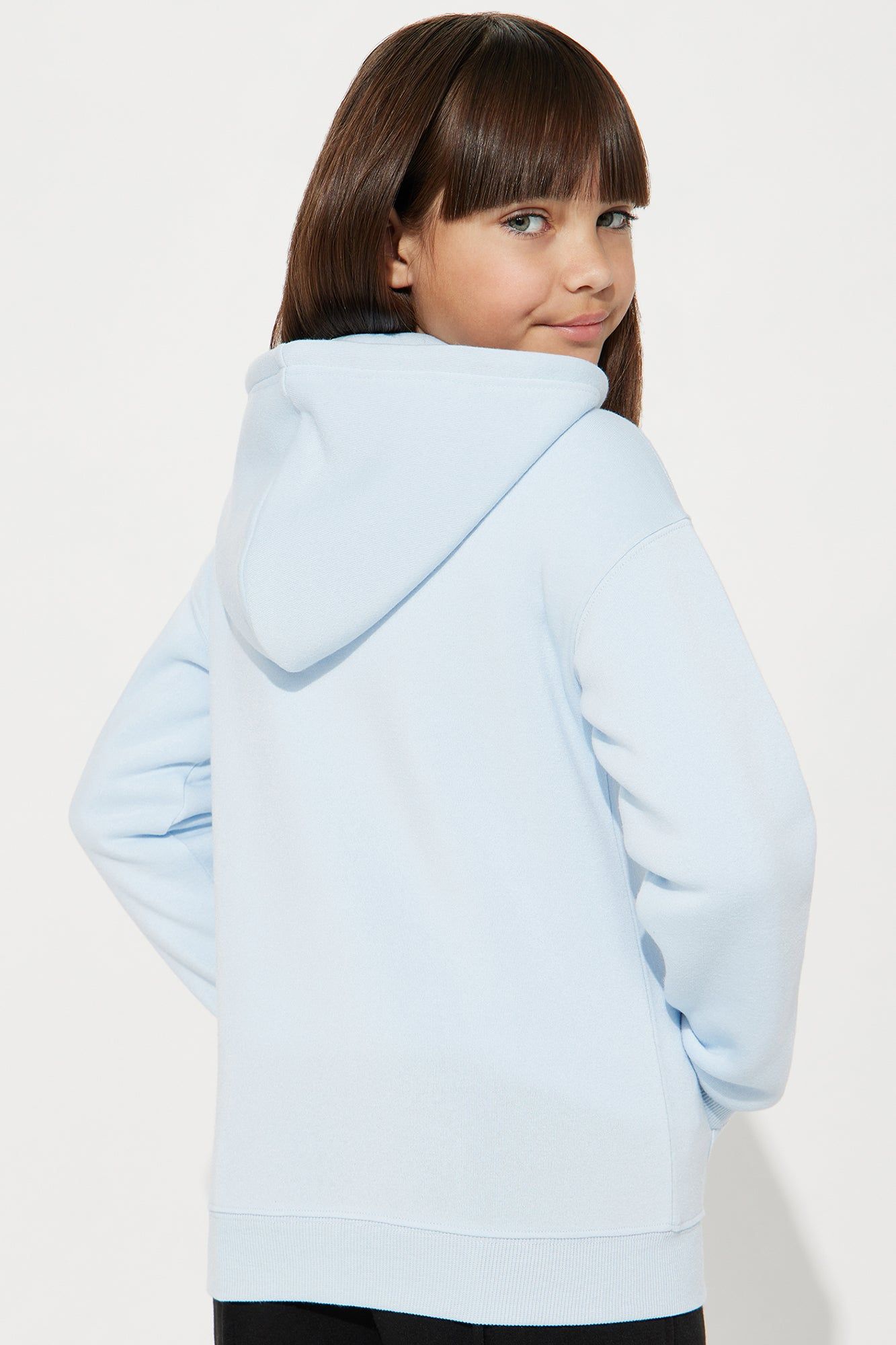 Mini Smiley Face Zip Front Hoodie w/Rhinestones - Blue sold by Fashion Nova product image thumbnail 3