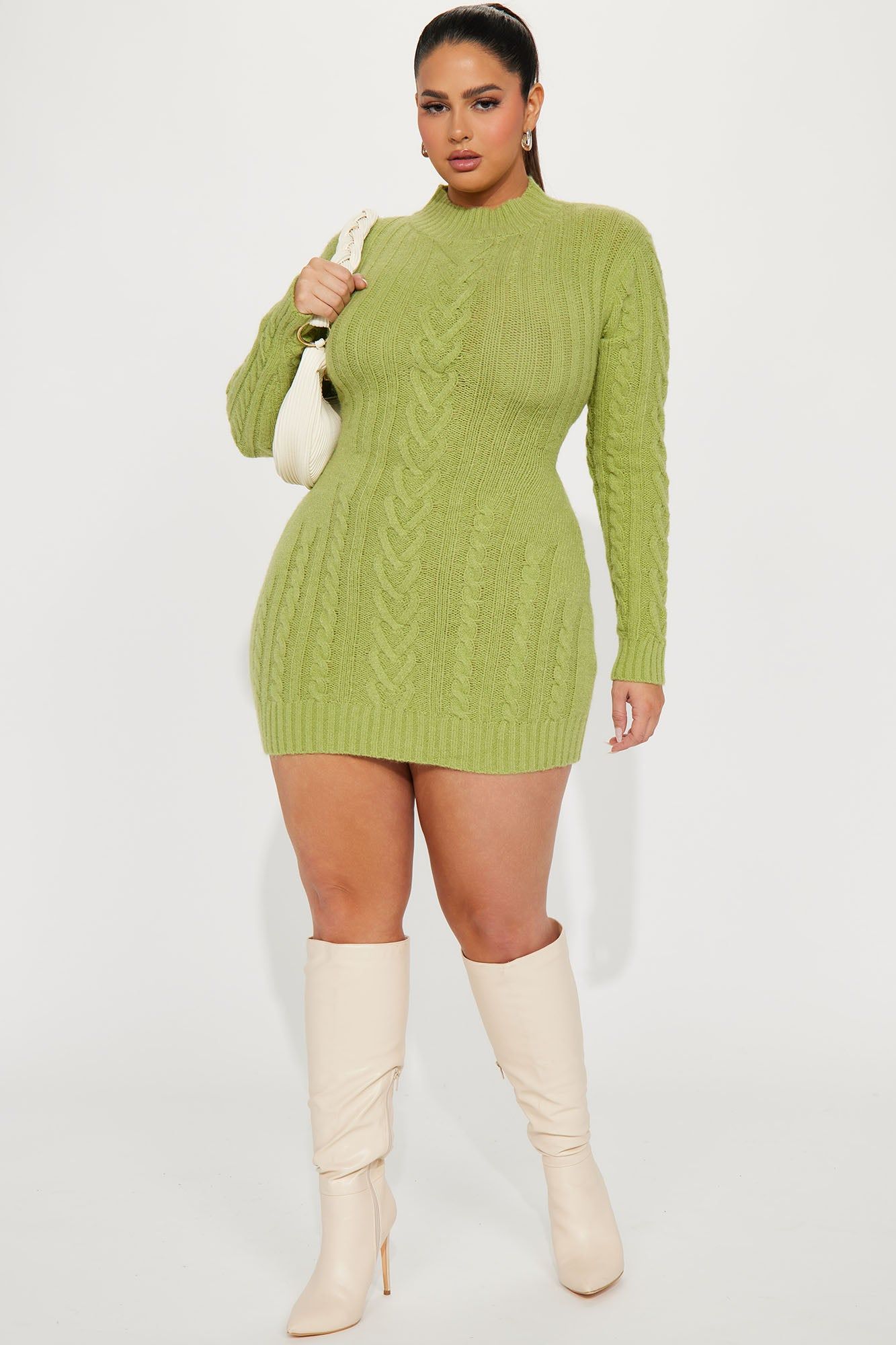 Lisa Sweater Mini Dress - Green sold by Fashion Nova product image thumbnail 5