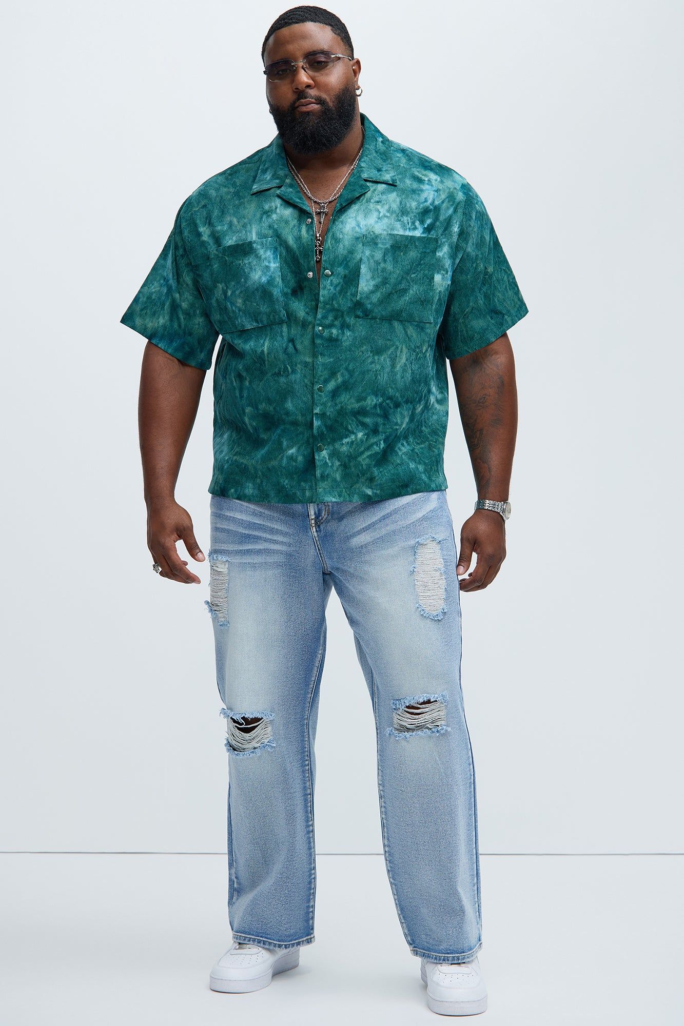 Atlantic Tie Dye Shirt - Green sold by Fashion Nova product image thumbnail 5
