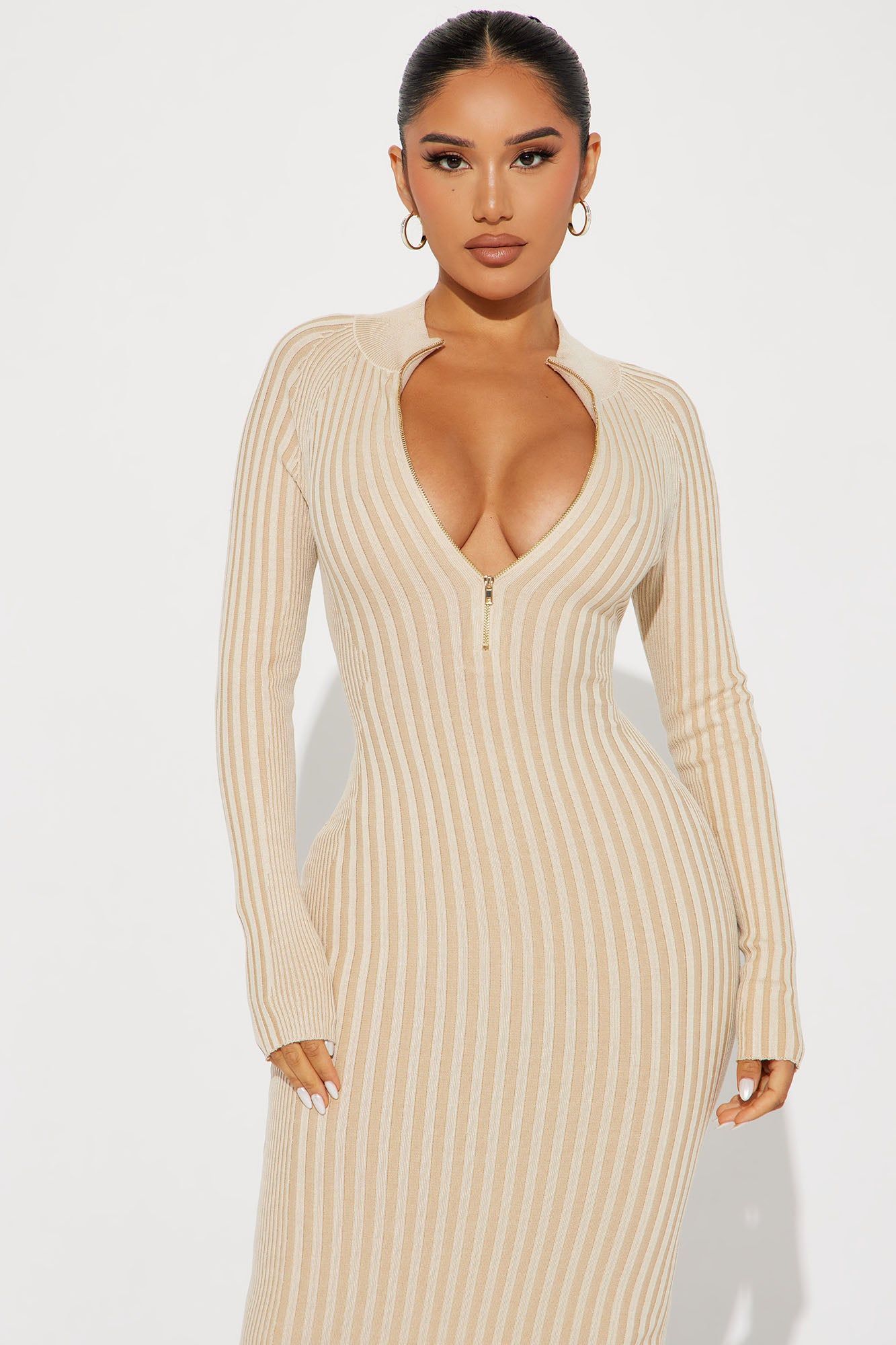 Keeping You Warm Sweater Maxi Dress - Cream sold by Fashion Nova product image thumbnail 2