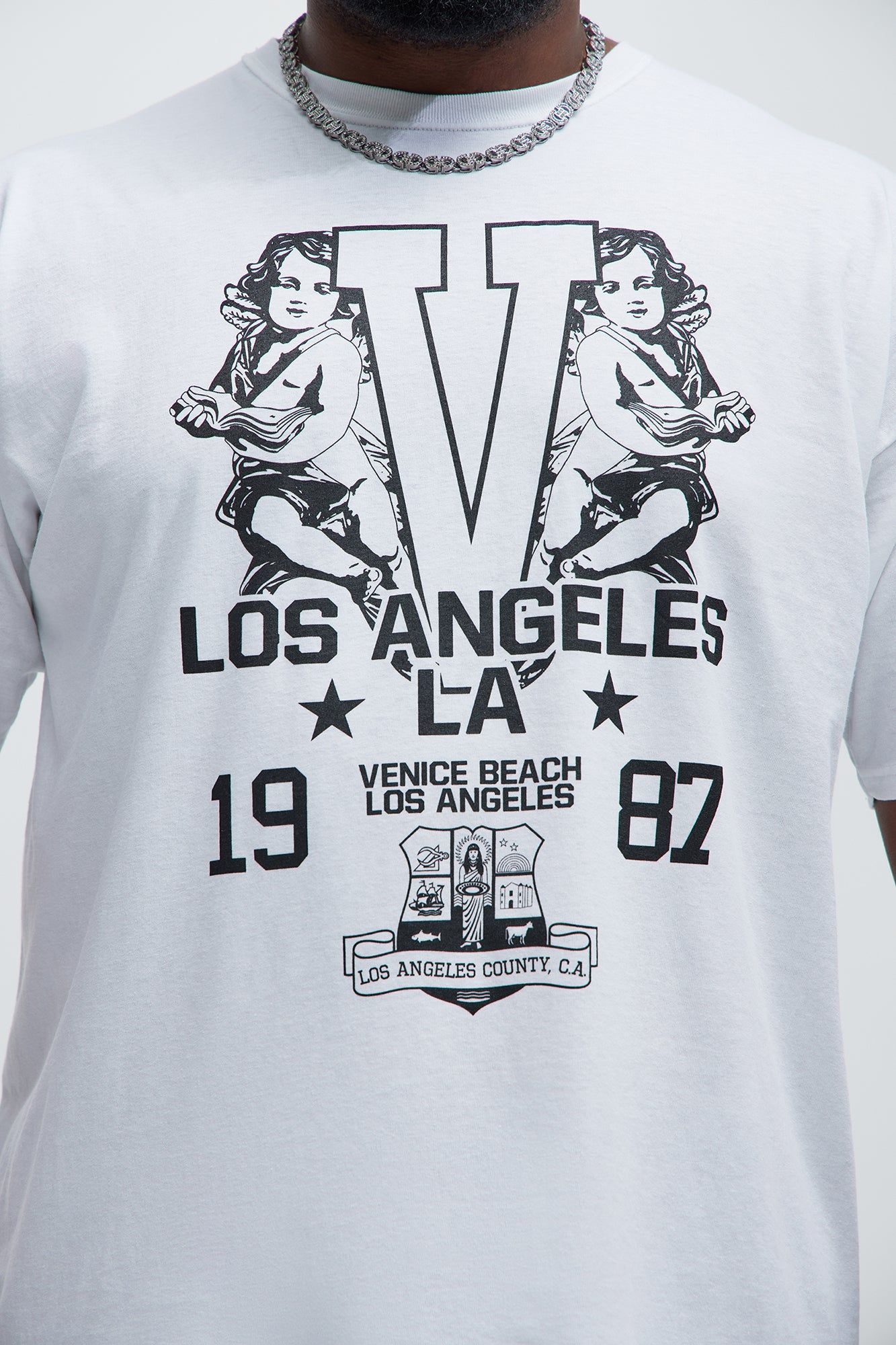 LA City Of Angeles Short Sleeve Tee - White sold by Fashion Nova product image thumbnail 5
