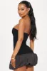 Just A Girl Bubble Micro Mini Dress - Black sold by Fashion Nova