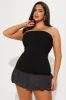 Just A Girl Bubble Micro Mini Dress - Black sold by Fashion Nova