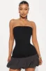 Just A Girl Bubble Micro Mini Dress - Black sold by Fashion Nova