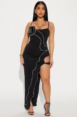 Rosalee Embellished Maxi Dress - Black sold by Fashion Nova