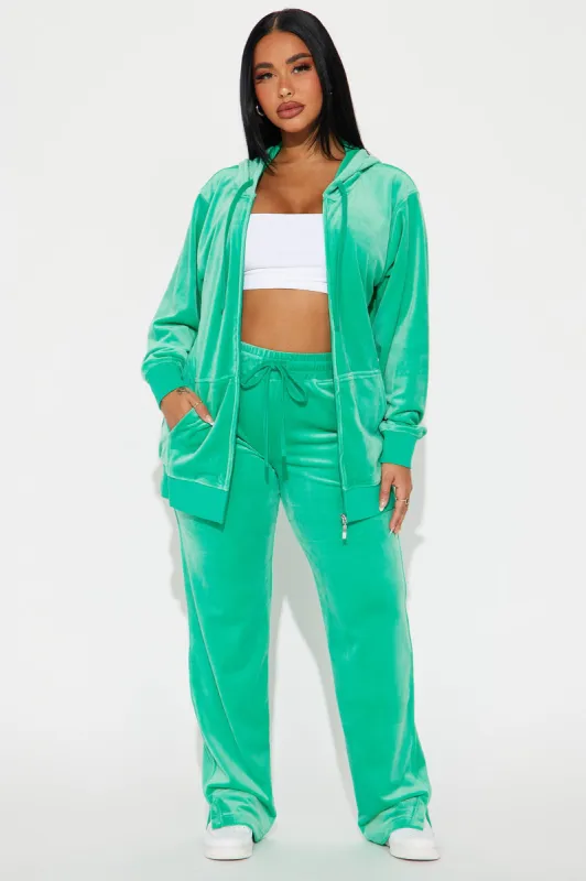 OG Cutie Soft Velour Pant Set - Green sold by Fashion Nova
