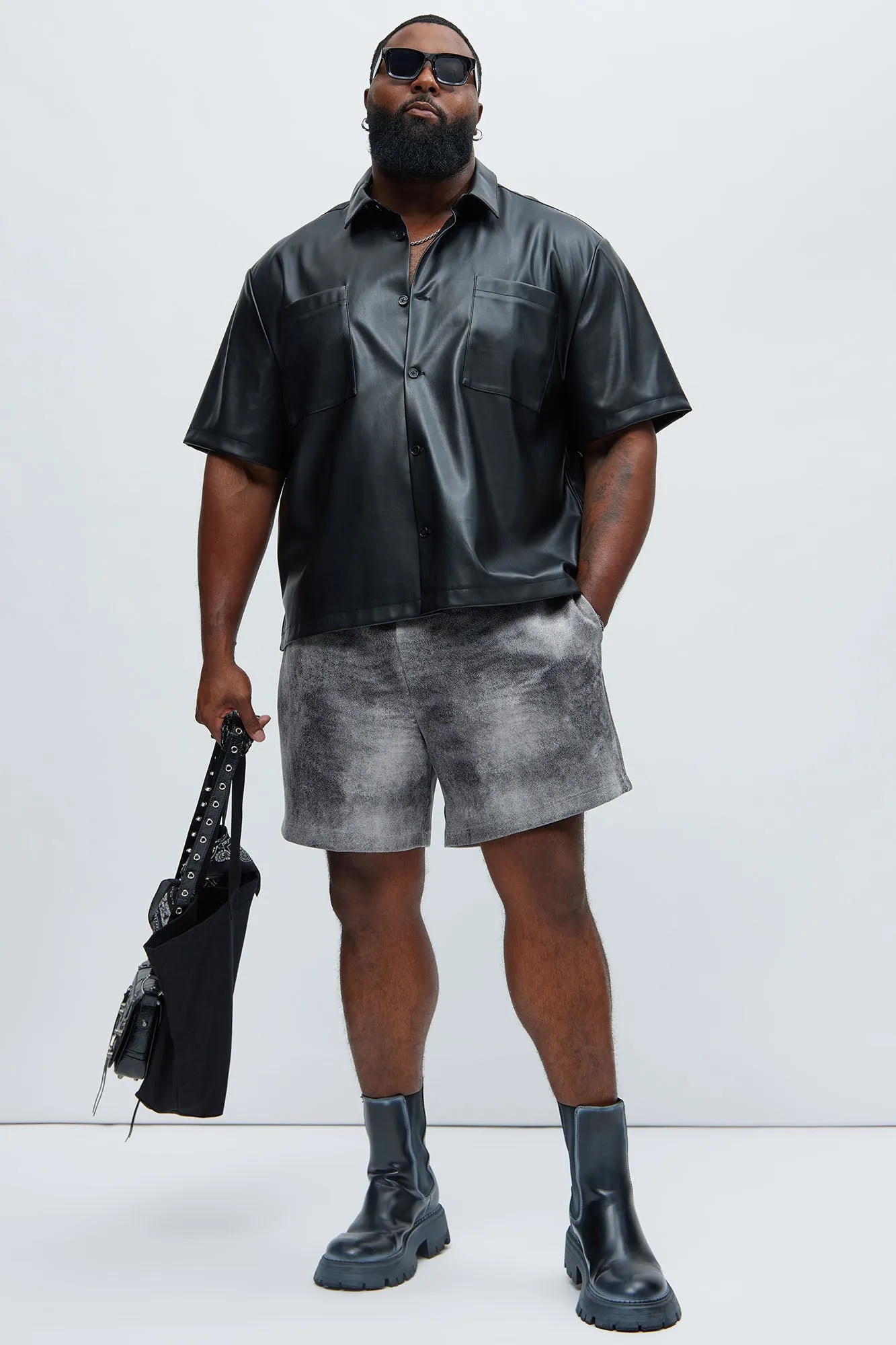 Vesta Faux Leather Shirt - Black sold by Fashion Nova product image thumbnail 5