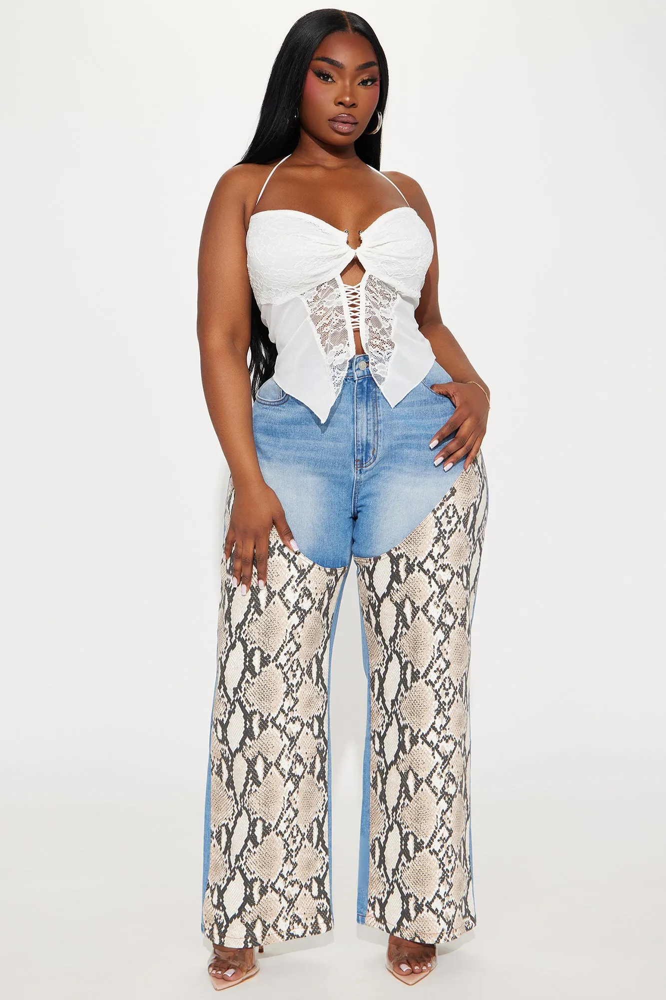 Eliza Lace Halter Top - White sold by Fashion Nova product image thumbnail 5