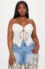 Eliza Lace Halter Top - White sold by Fashion Nova