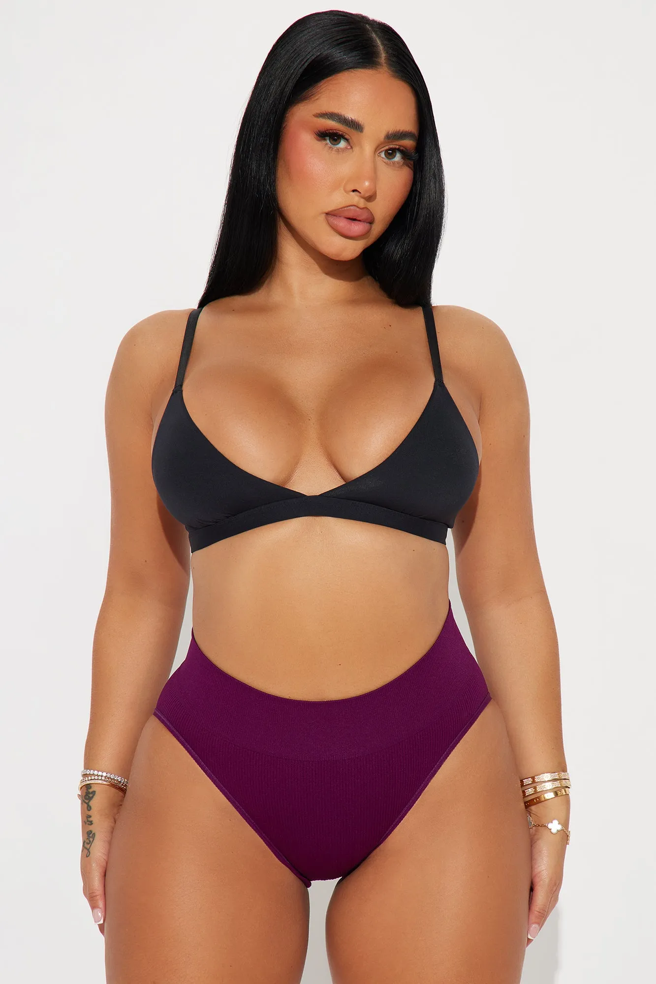 Me And You Seamless Ribbed Brief Panty - Plum sold by Fashion Nova product image thumbnail 2