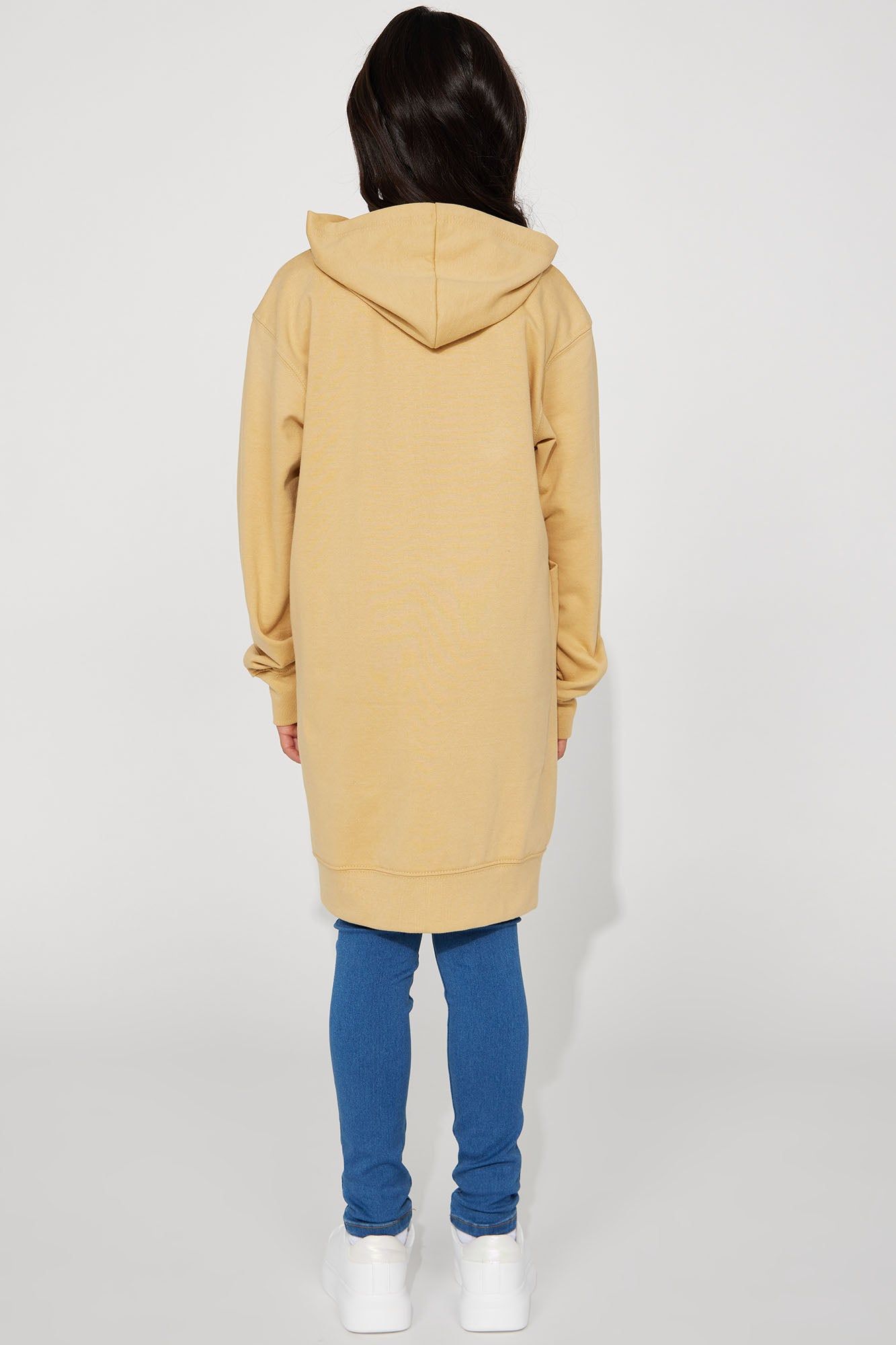 Mini NY Patch Fleece Hoodie - Khaki sold by Fashion Nova product image thumbnail 4