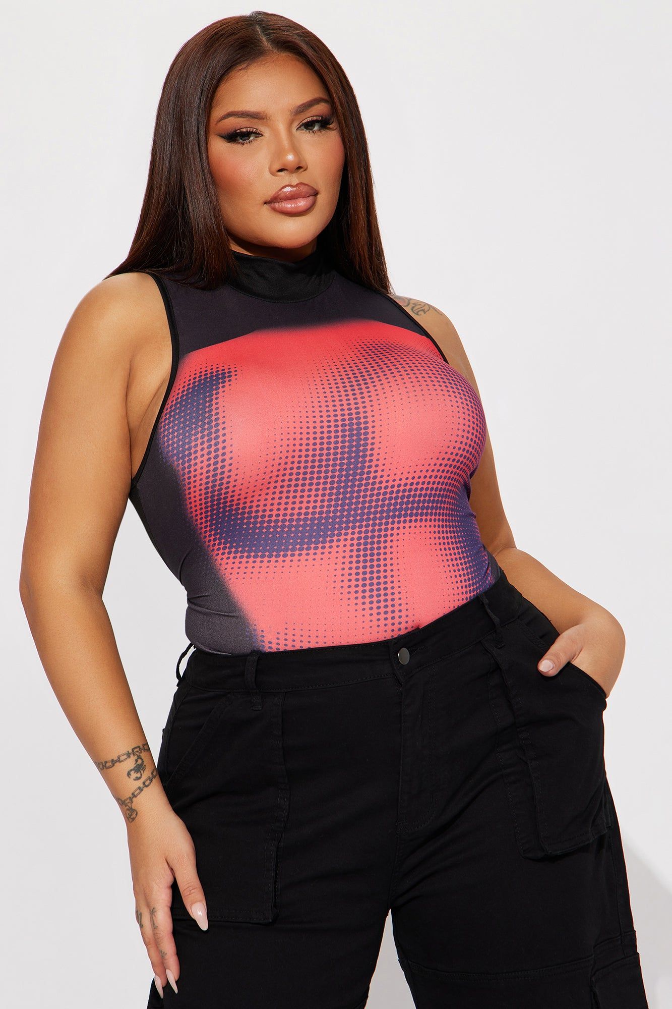 Hot Attraction Bodysuit - Red/combo sold by Fashion Nova product image thumbnail 2
