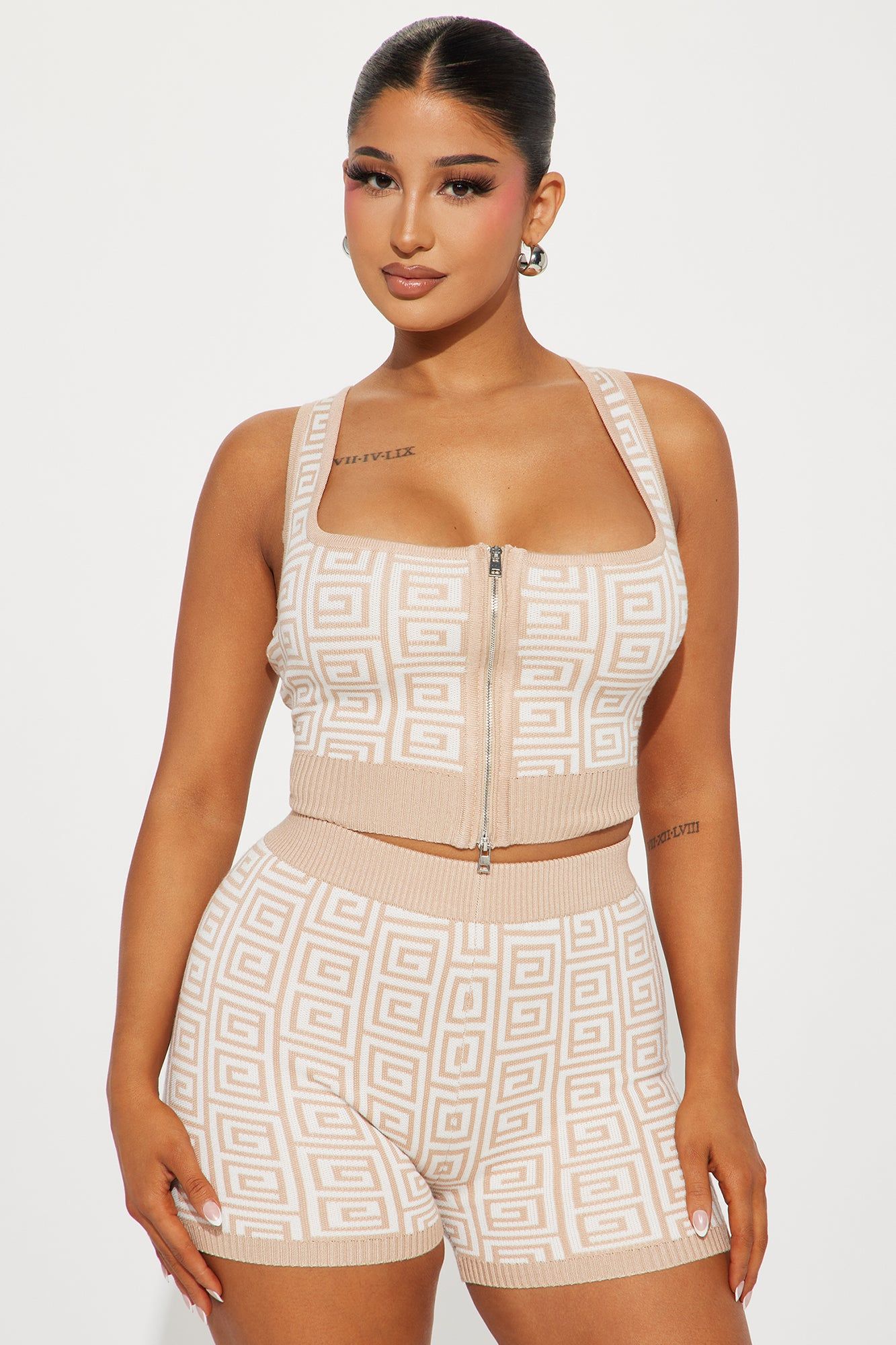 Bailey Short Set - Taupe/combo sold by Fashion Nova product image thumbnail 2