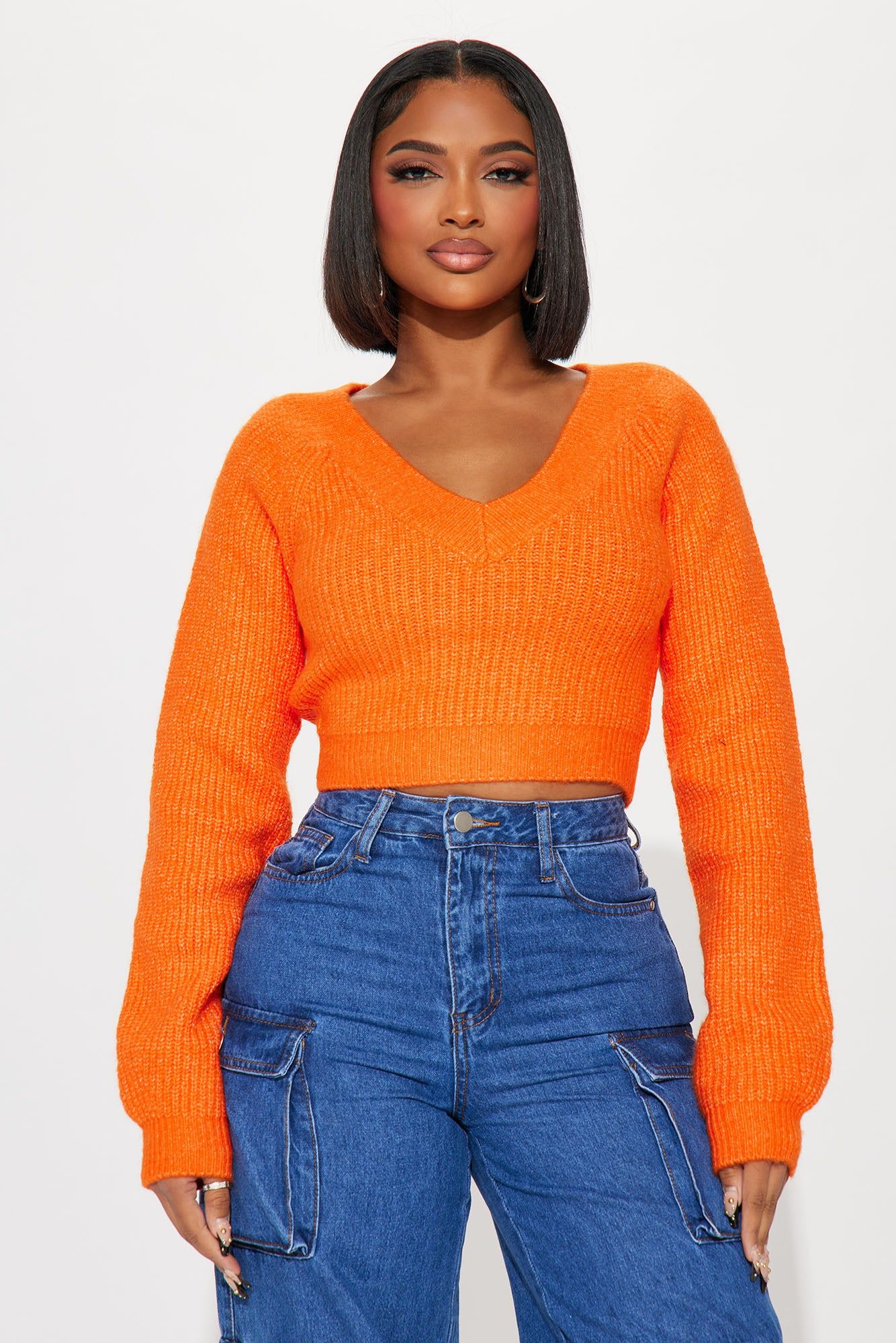 Brentley Sweater - Orange sold by Fashion Nova