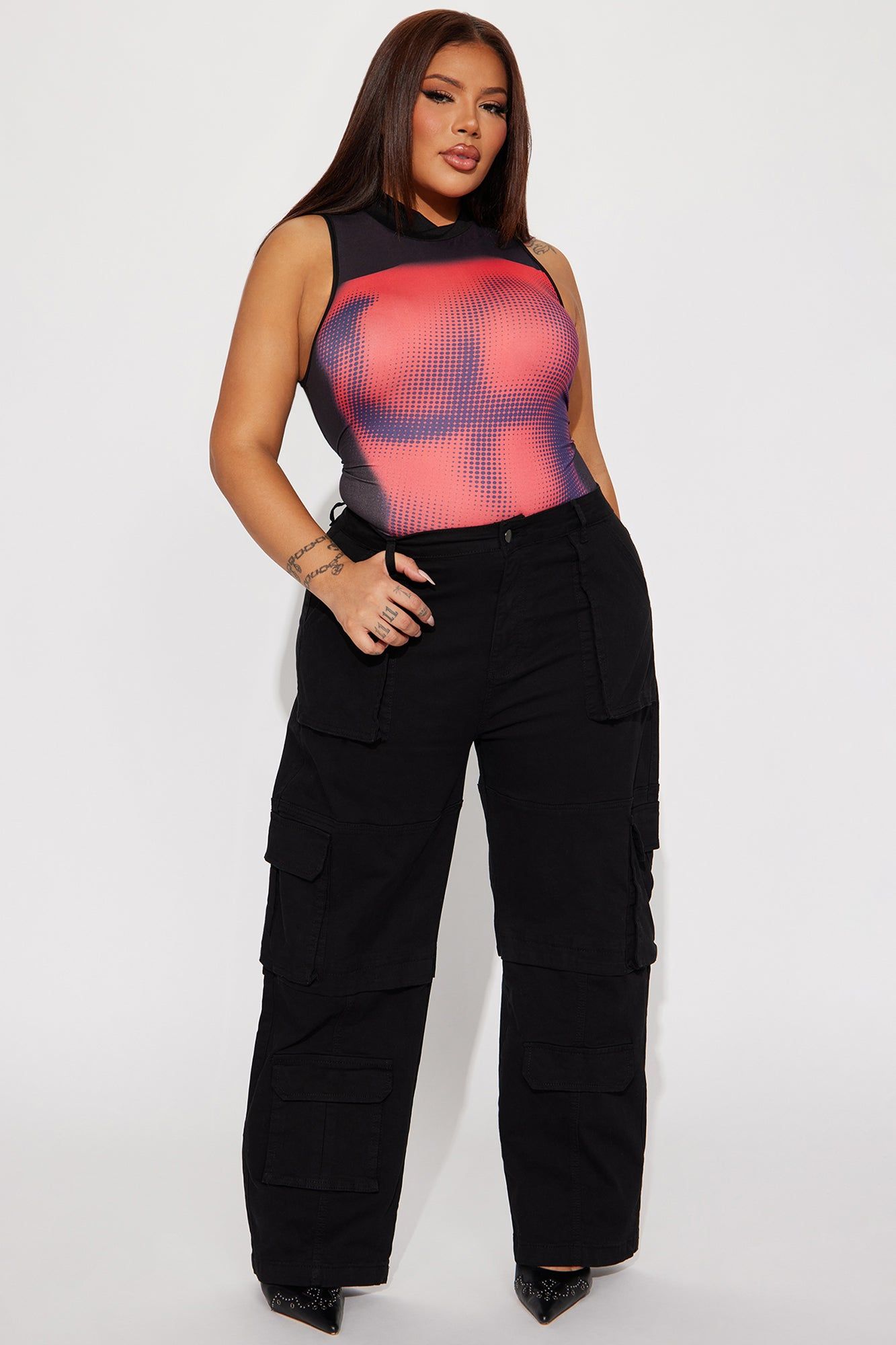 Hot Attraction Bodysuit - Red/combo sold by Fashion Nova product image thumbnail 3