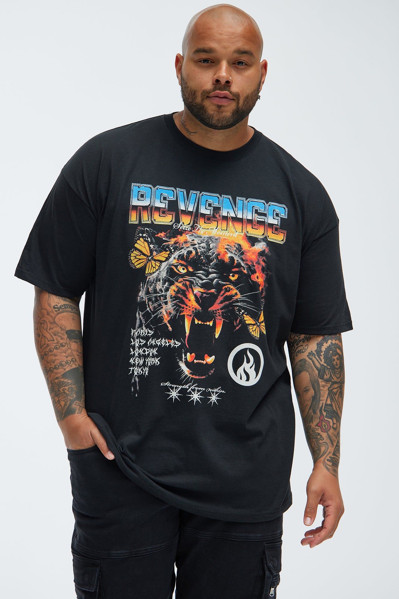 Revenge Seize The Moment Short Sleeve Tee - Black sold by Fashion Nova product image thumbnail 4