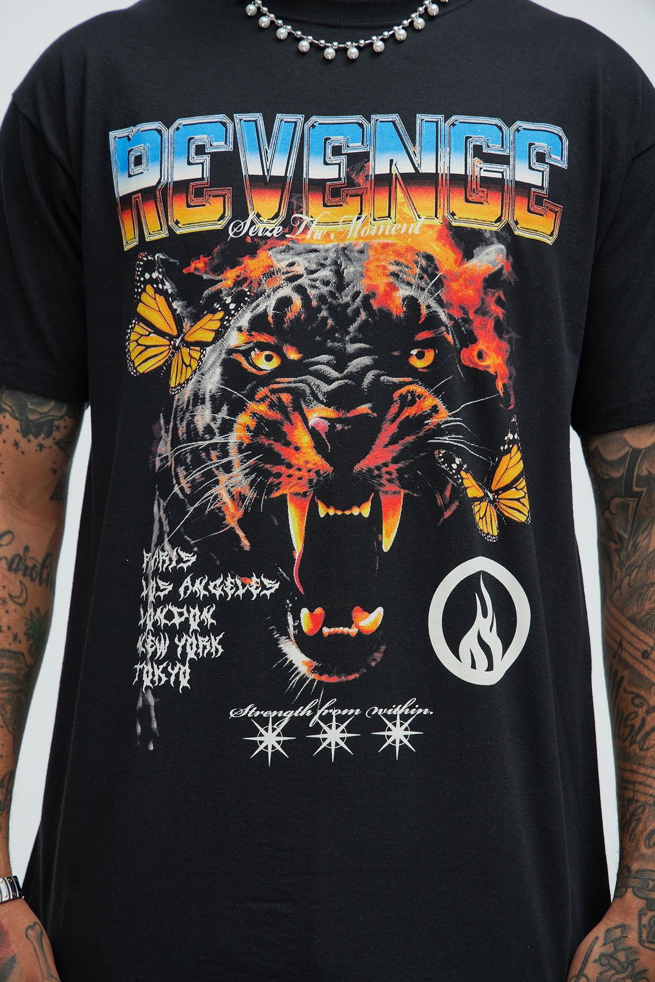 Revenge Seize The Moment Short Sleeve Tee - Black sold by Fashion Nova product image thumbnail 3