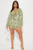 Been Wildin' Plisse Romper - Green sold by Fashion Nova