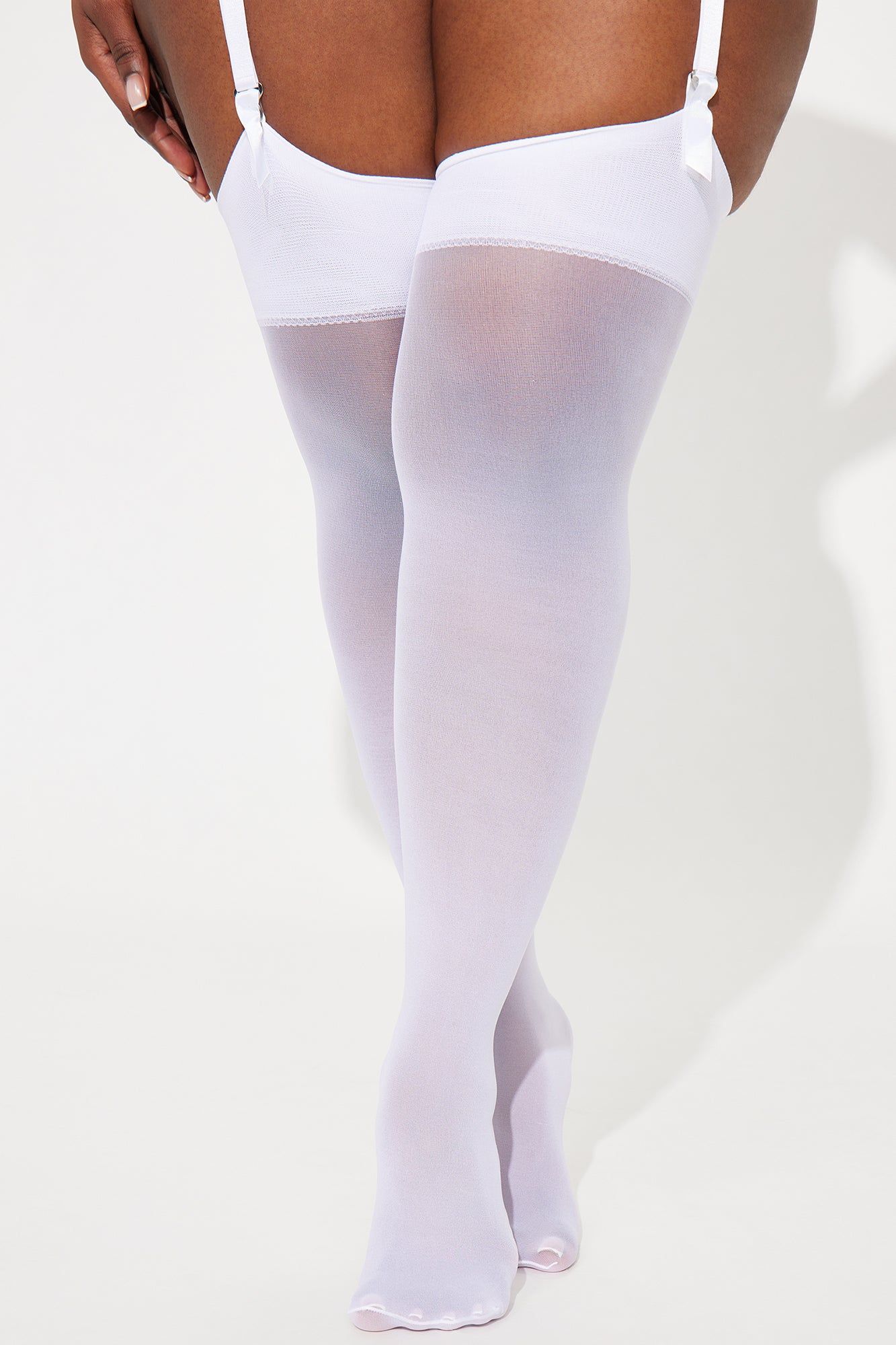 Put A Ring On It Bride Rhinestone Thigh Highs - White sold by Fashion Nova product image thumbnail 5