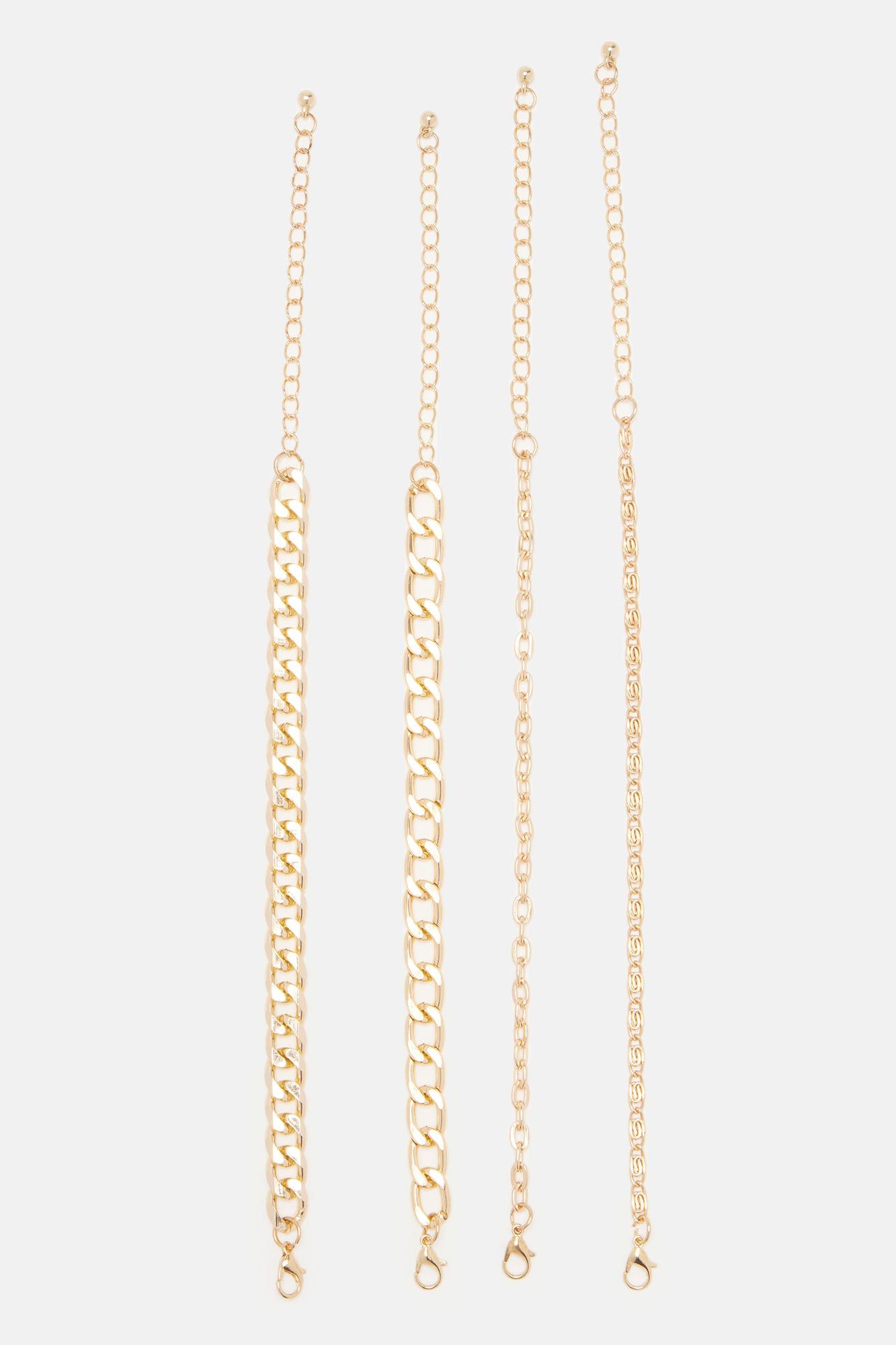 Let Me Know 4 Piece Bracelet Set - Gold sold by Fashion Nova product image thumbnail 3