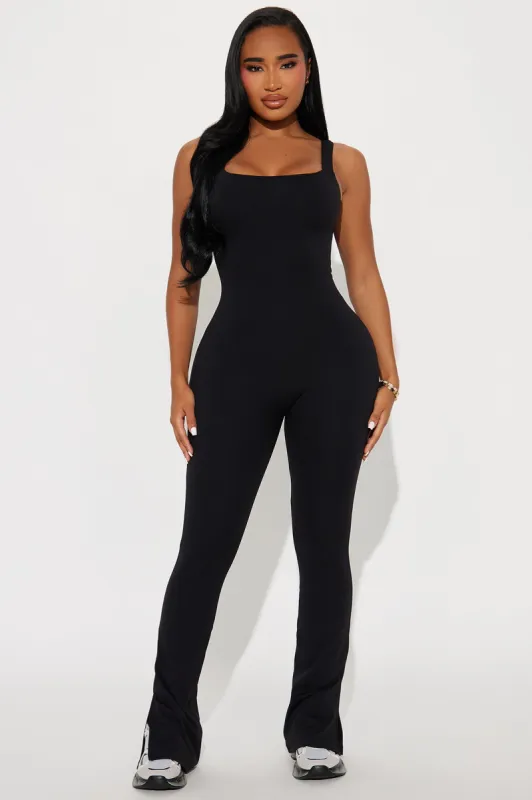 Get To Work Active Jumpsuit - Black sold by Fashion Nova