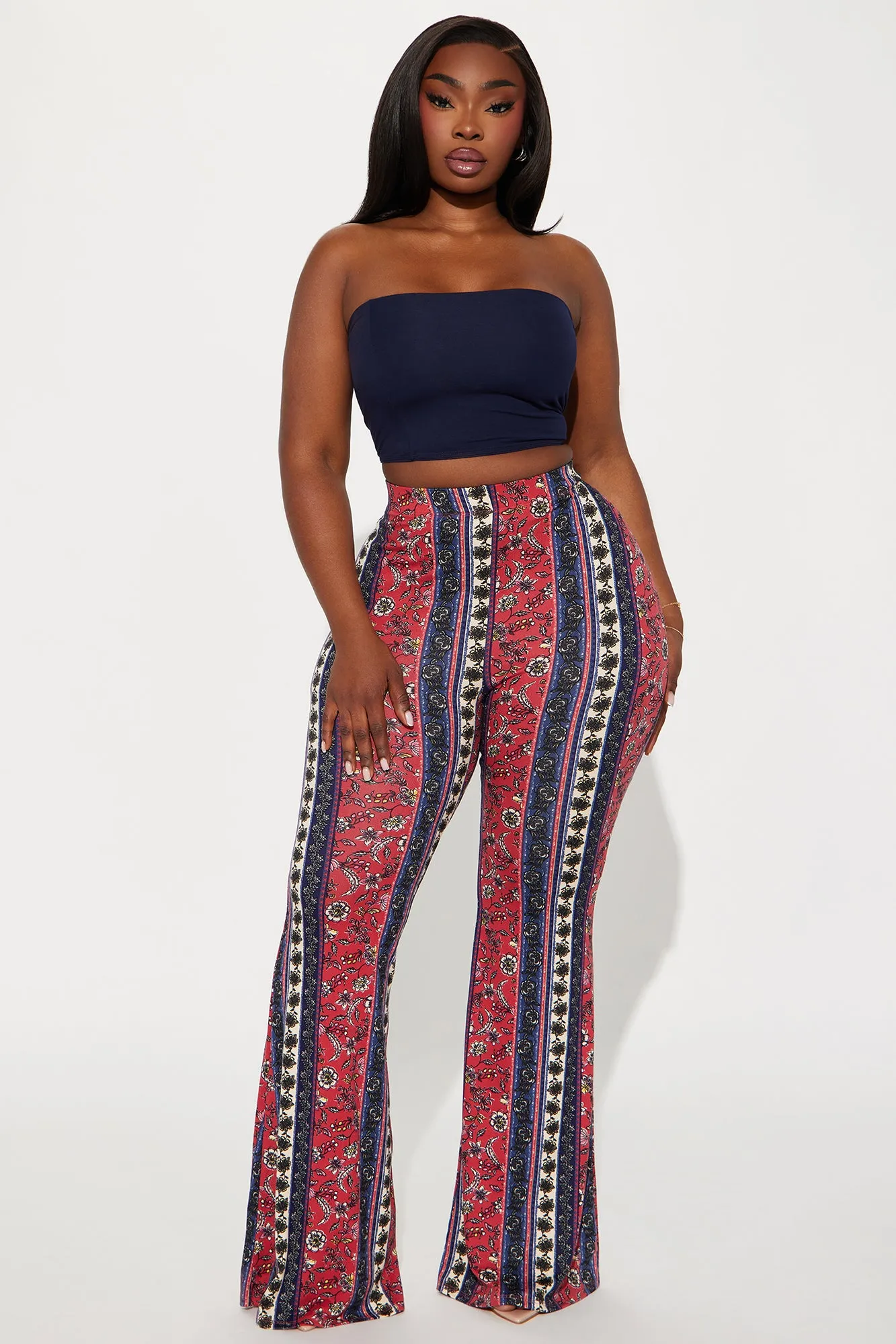 Here For It Flare Pant - Red/combo sold by Fashion Nova product image thumbnail 4