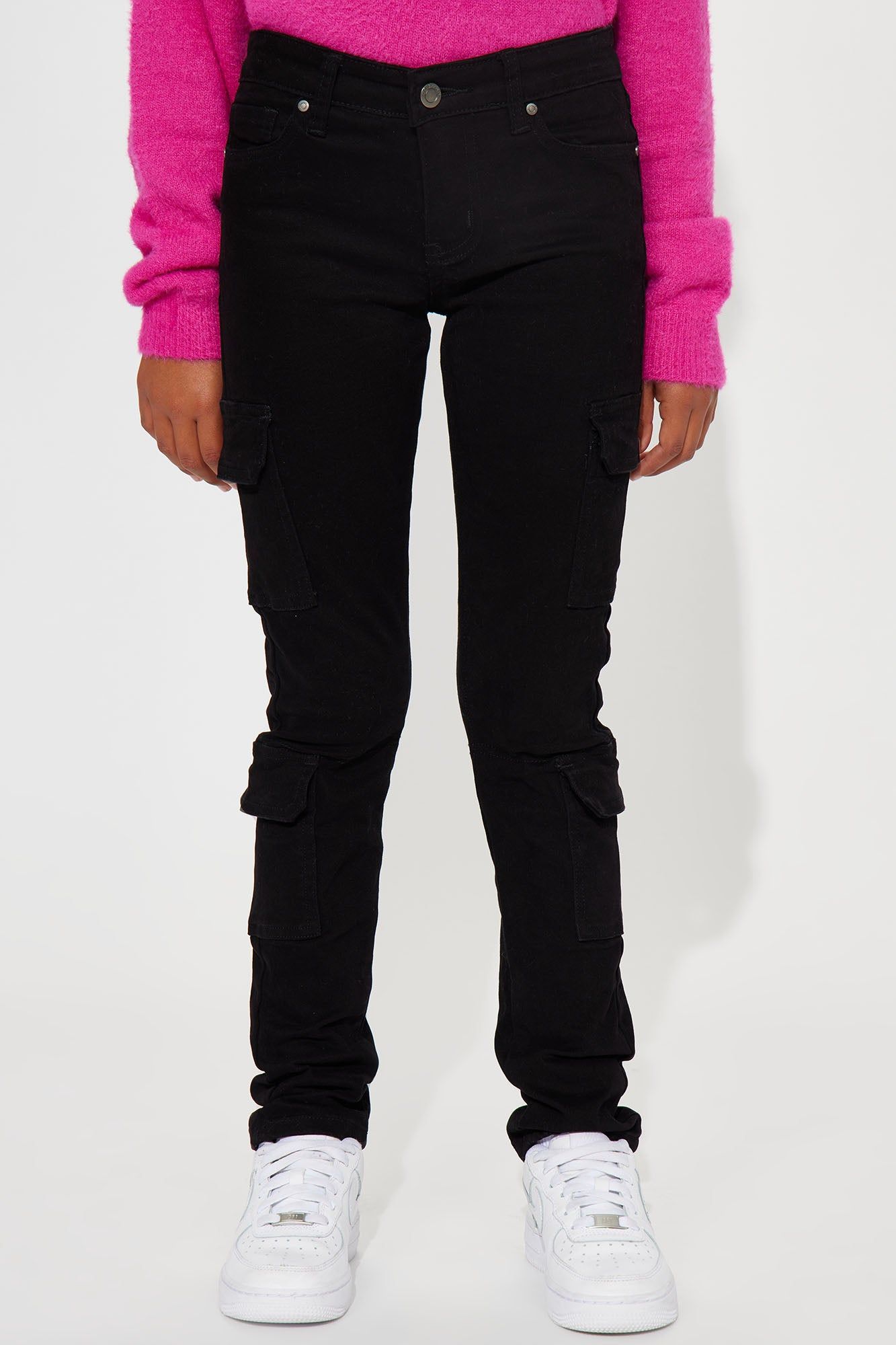 Mini Heather Cargo Jeans II - Black sold by Fashion Nova product image thumbnail 2