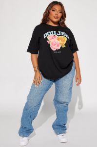 Boujee Attitude Graphic Tshirt - Black sold by Fashion Nova