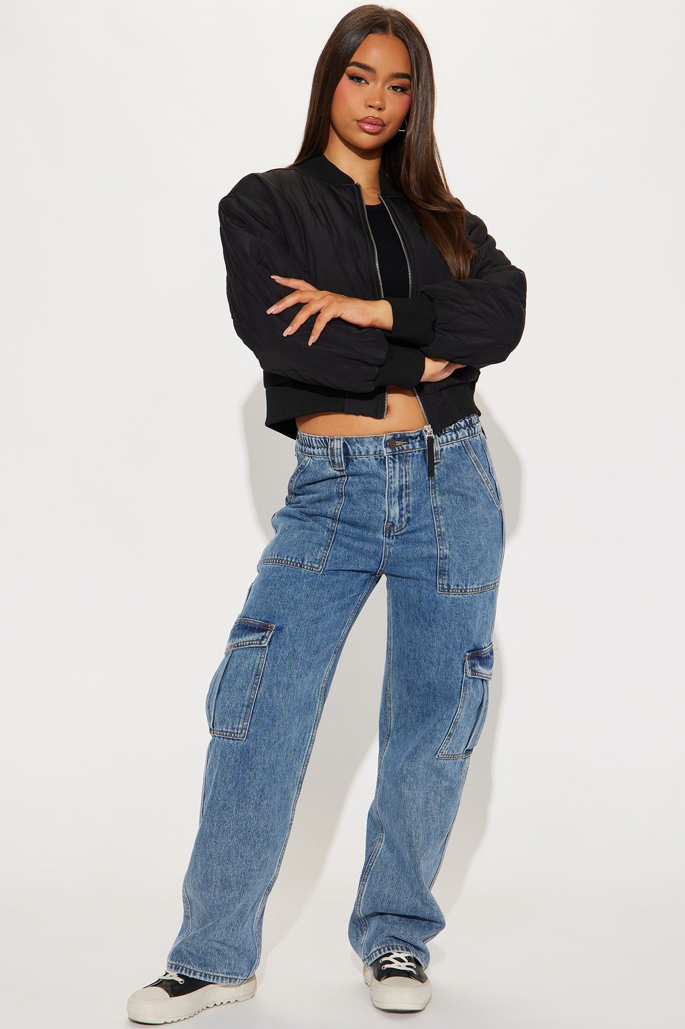 Evelyn Quilted Bomber Jacket - Black sold by Fashion Nova product image thumbnail 2