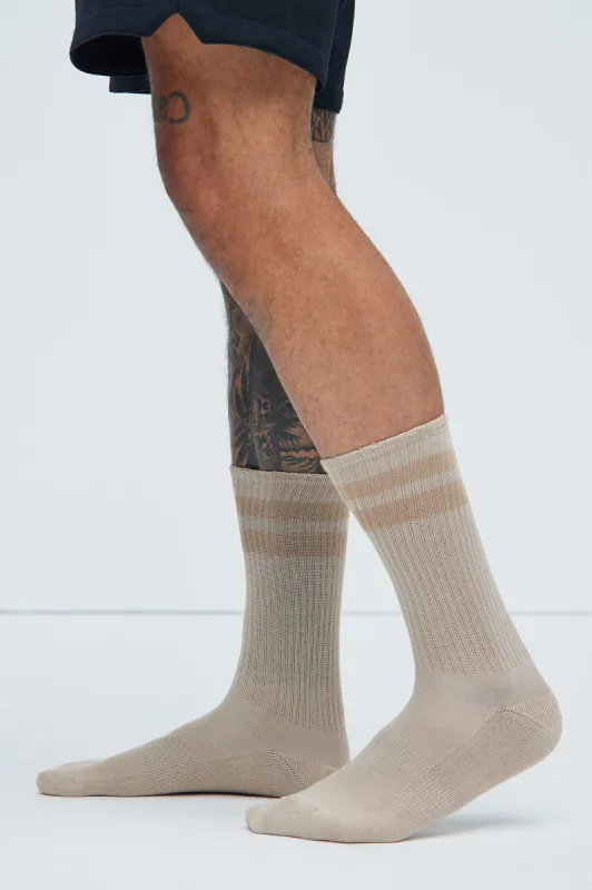 Jagged Edges Sock - Tan sold by Fashion Nova
