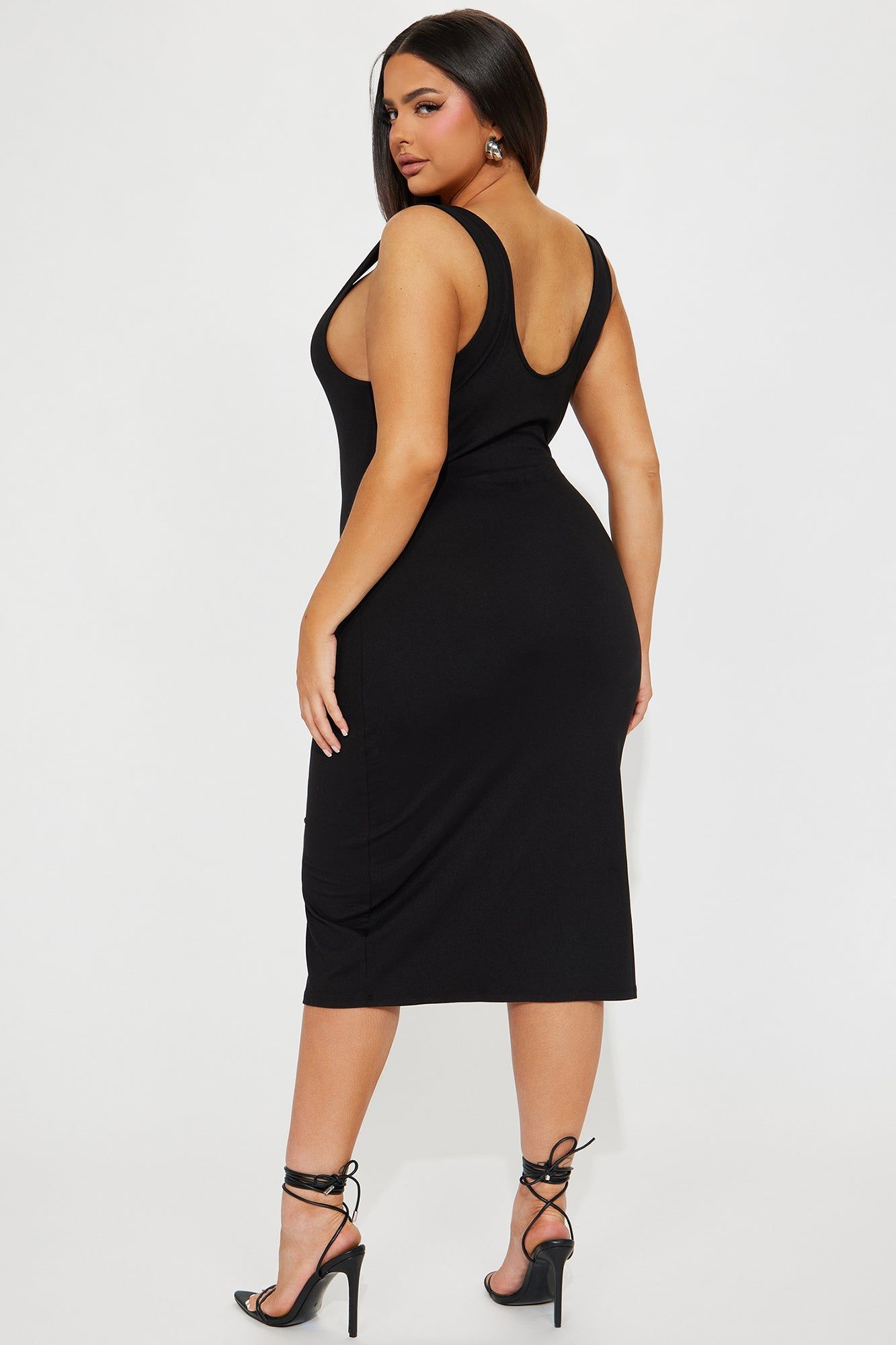 Double Scoop Midi Dress 11 - Black sold by Fashion Nova product image thumbnail 3