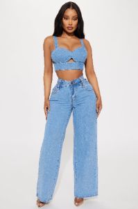 Bitter Sweet Straight Leg Jeans - Light Wash sold by Fashion Nova